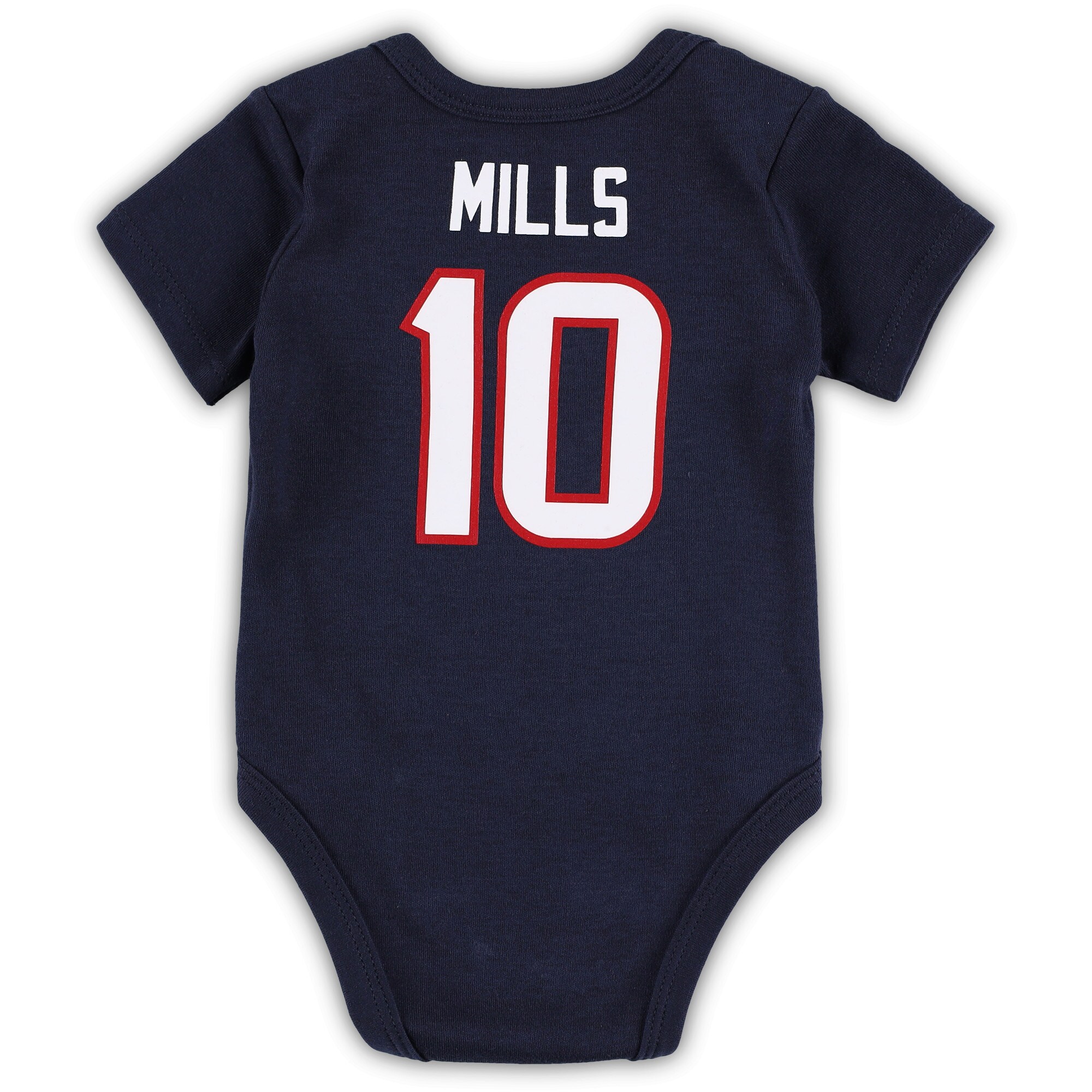 Davis Mills Houston Texans Newborn & Infant Team Player Bodysuit - Navy - vstockx