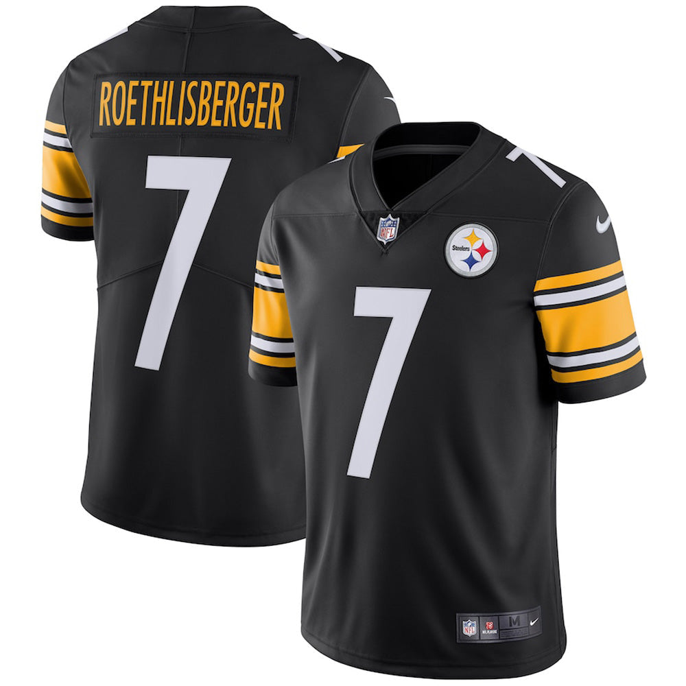 Youth Pittsburgh Steelers Ben Roethlisberger Vapor Jersey - Black - vstockx