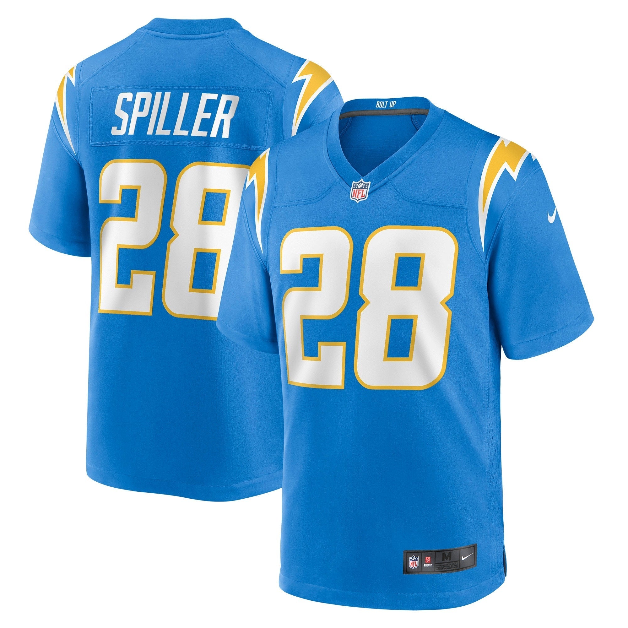 Men's Nike Isaiah Spiller Powder Blue Los Angeles Chargers Game Jersey - vstockx