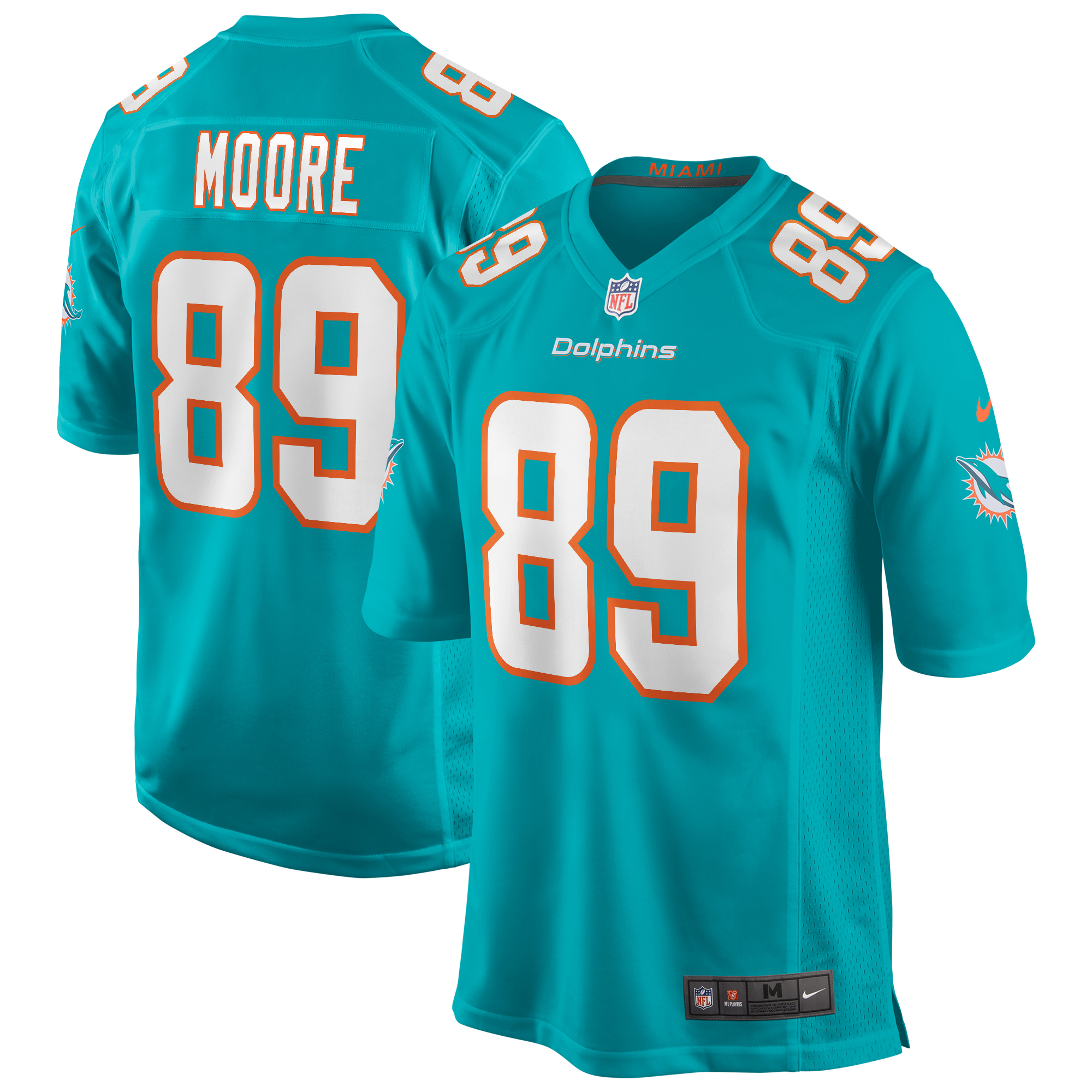Nat Moore Miami Dolphins Nike Game Retired Player Jersey - Aqua - vstockx