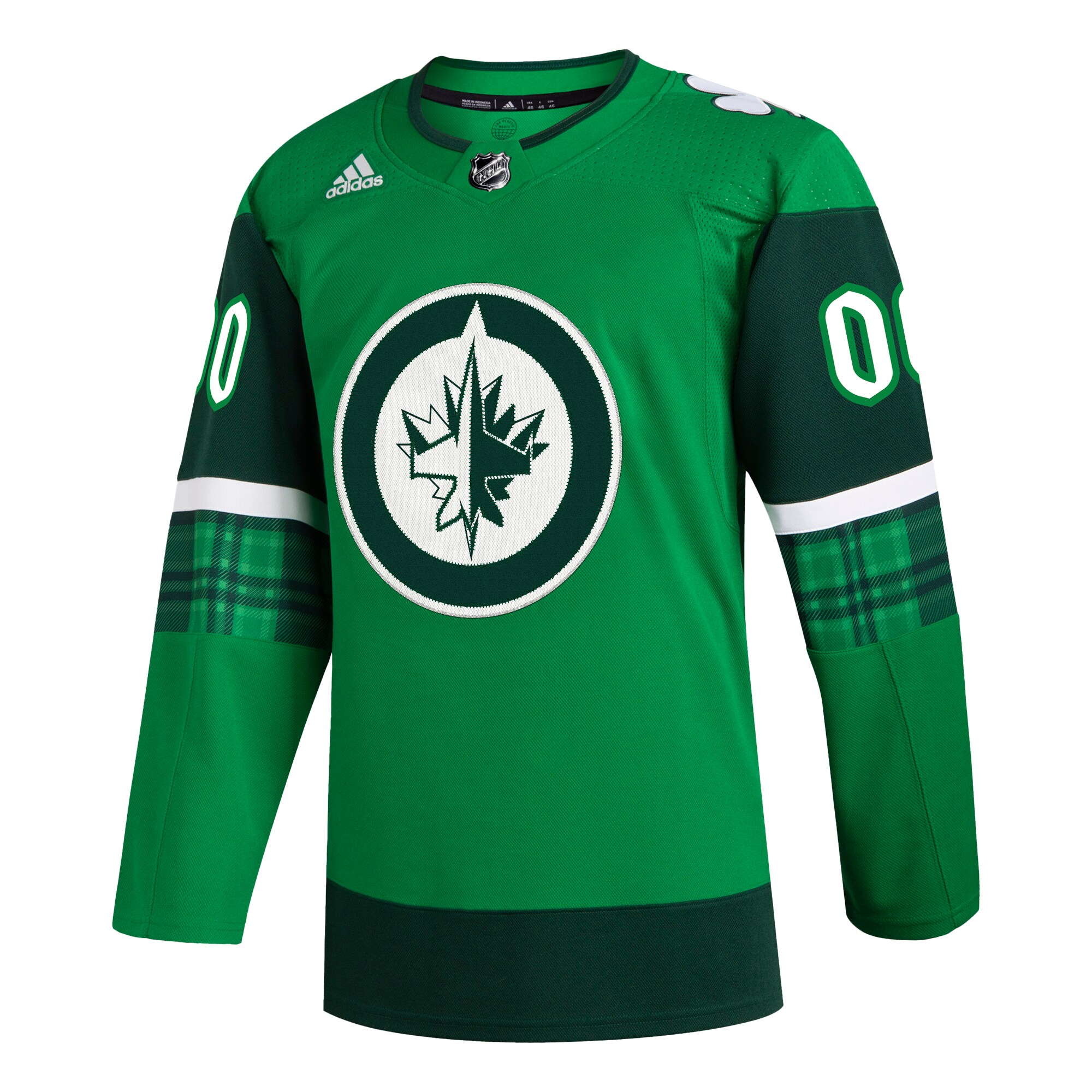Winnipeg Jets adidas St. Patrick's Day Authentic Custom Jersey - Kelly Green - vstockx