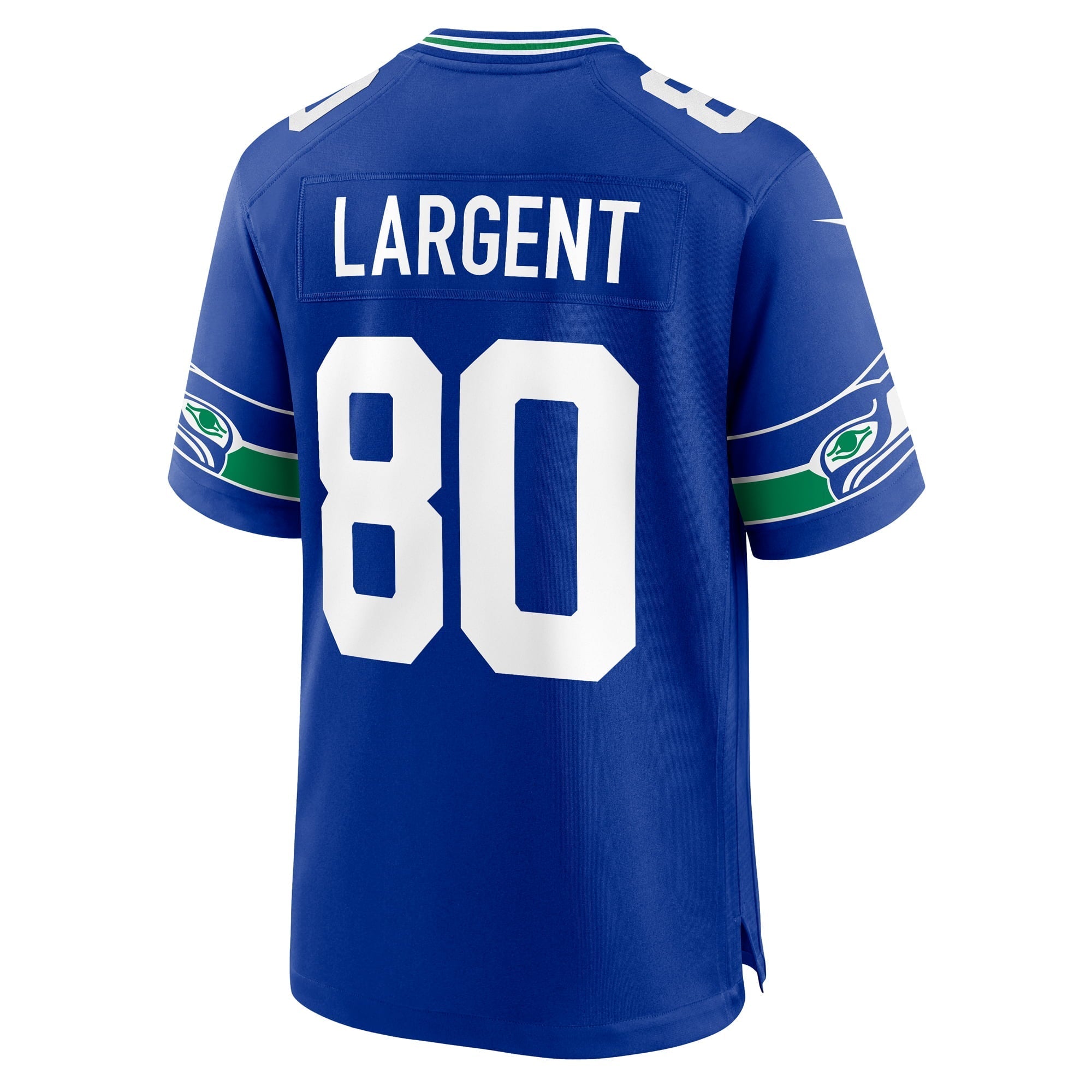 Men's Nike Steve Largent Royal Seattle Seahawks Throwback Retired Player Game Jersey - vstockx