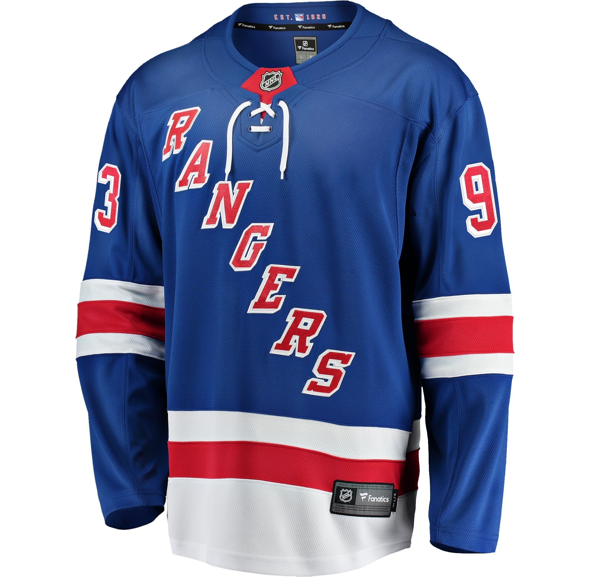 Men's Fanatics Branded Mika Zibanejad Blue New York Rangers Home Breakaway Player Game Jersey - vstockx
