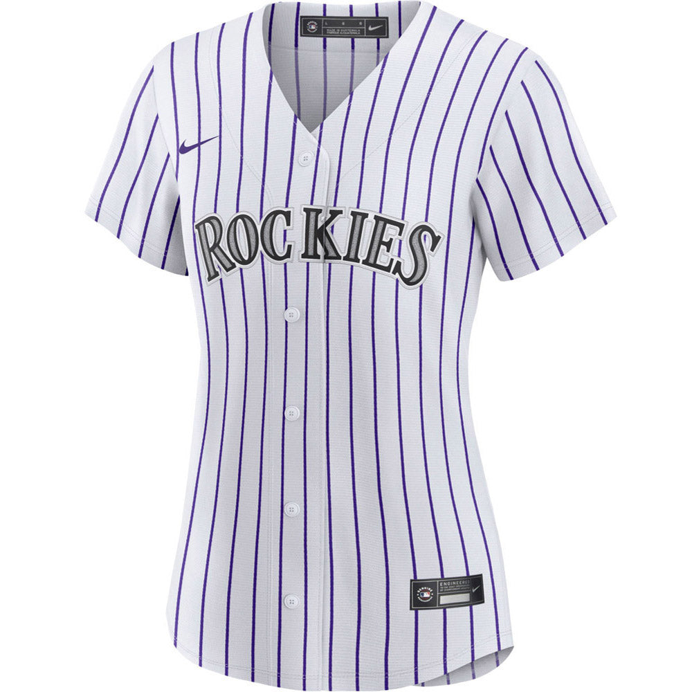 Women's Colorado Rockies Kris Bryant Cool Base Replica Home Jersey - White - vstockx