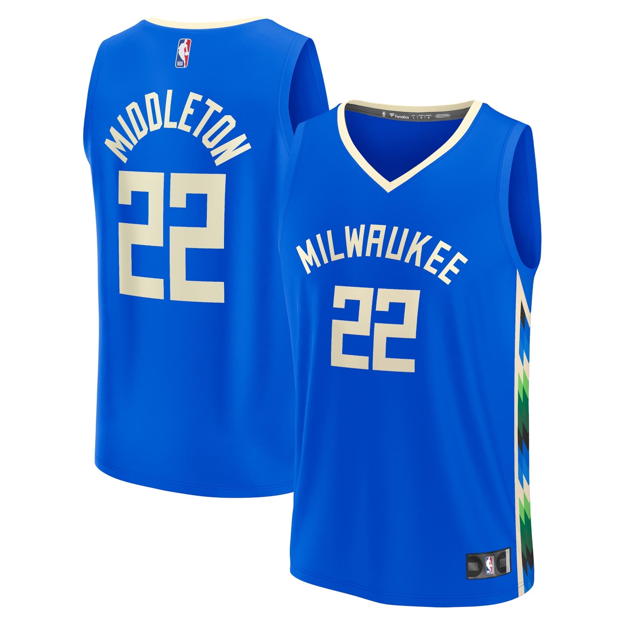 Men's Fanatics Branded Khris Middleton Royal Milwaukee Bucks 2022/23 Fastbreak Jersey - City Edition - vstockx