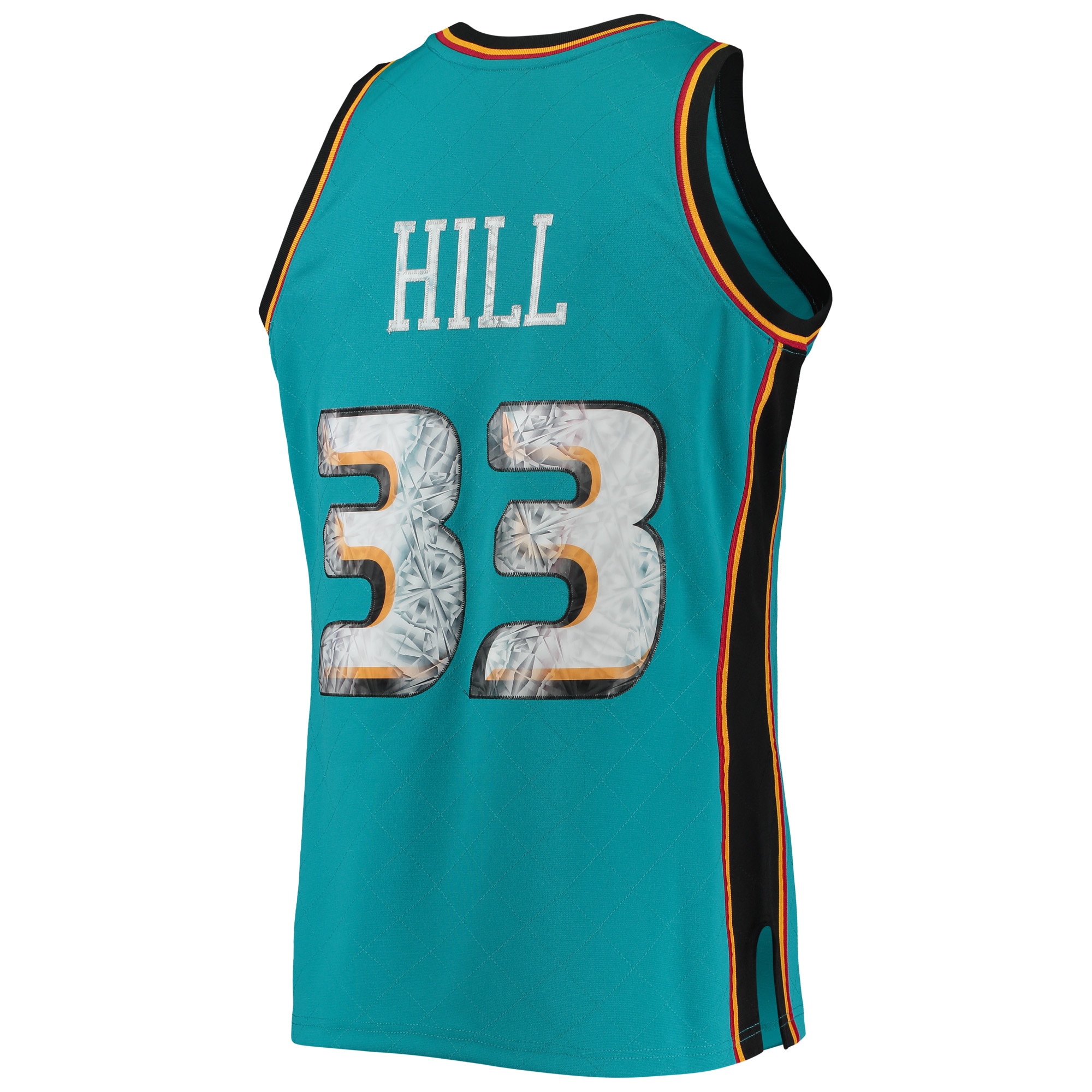 Grant Hill Detroit Pistons Mitchell & Ness 1996-97 Hardwood Classics NBA 75th Anniversary Diamond Swingman Jersey - Teal - vstockx