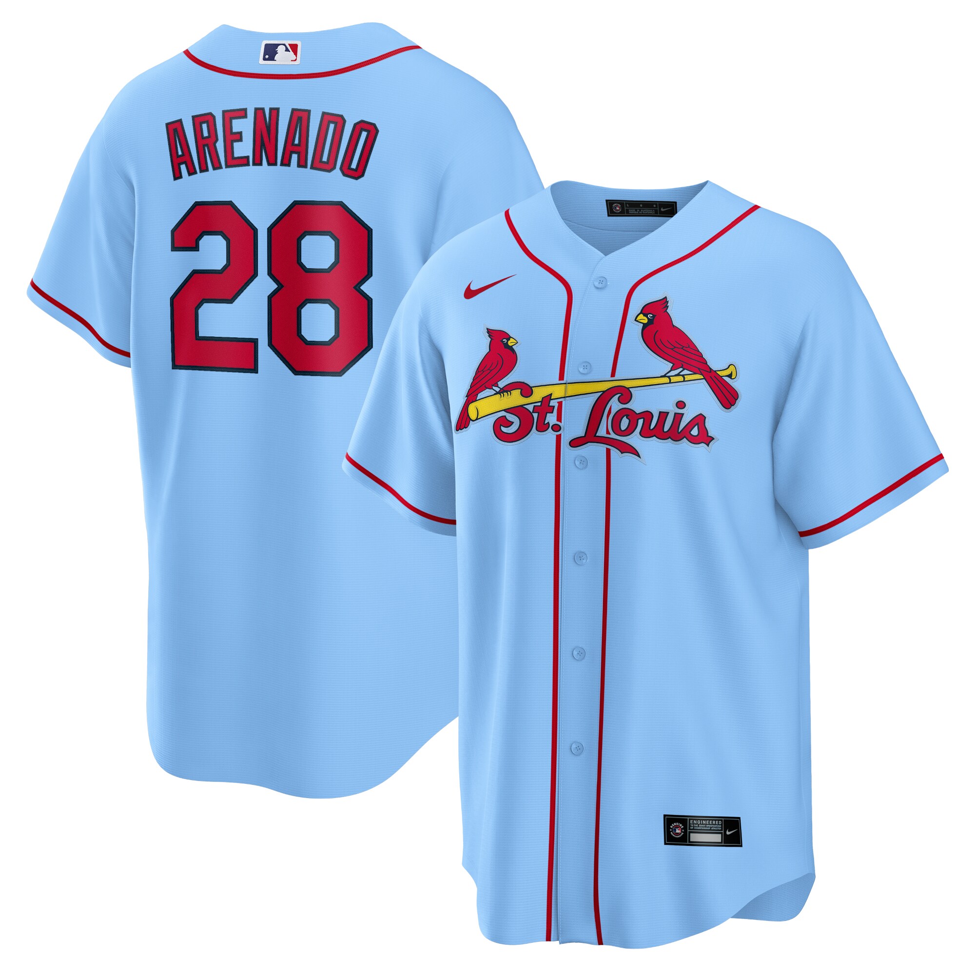 Nolan Arenado St. Louis Cardinals Nike Alternate Official Replica Player Jersey - Light Blue - vstockx