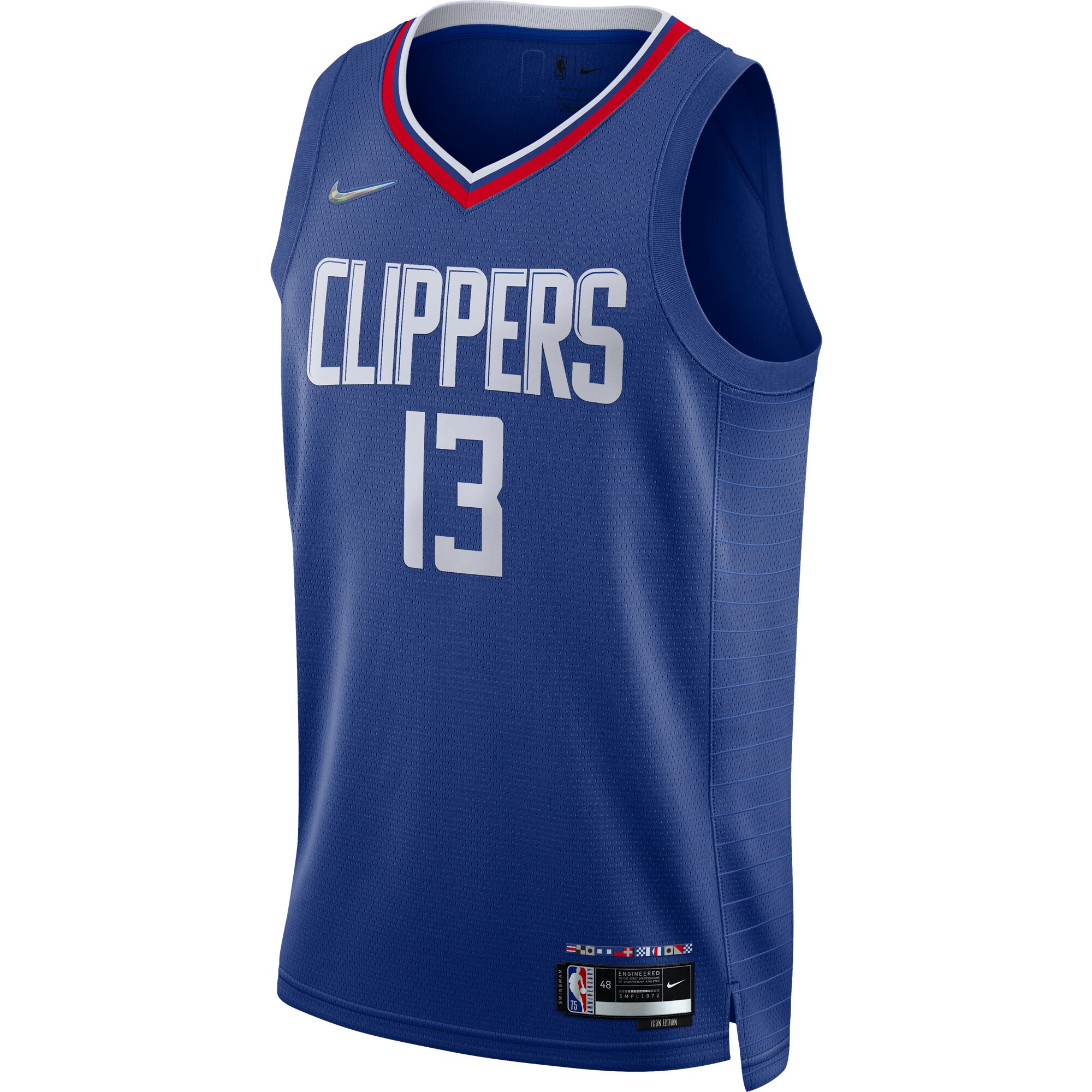 Paul George LA Clippers Nike 2021/22 Diamond Swingman Jersey - Icon Edition - Royal - vstockx