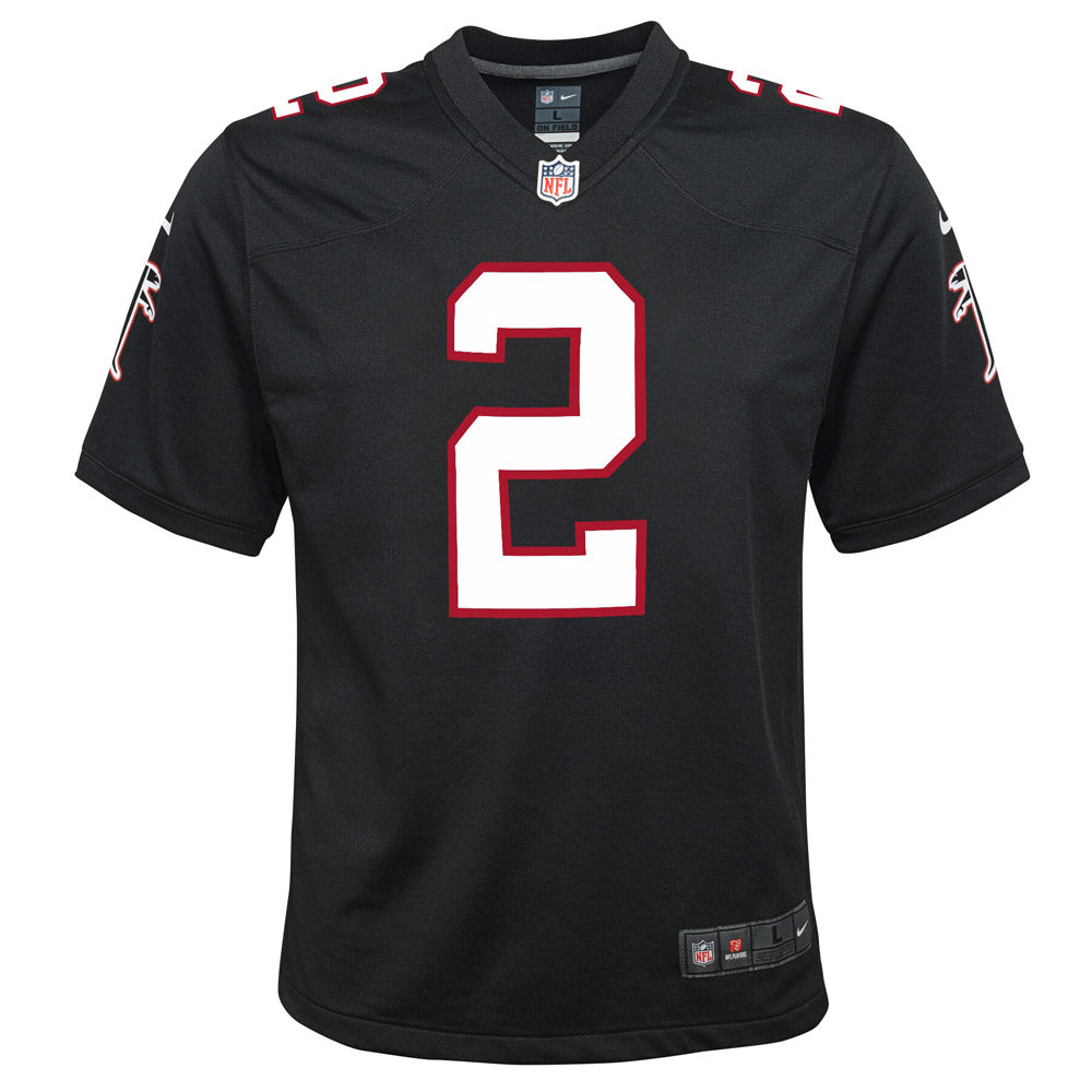 Youth Atlanta Falcons Matt Ryan Throwback Game Jersey Black - vstockx