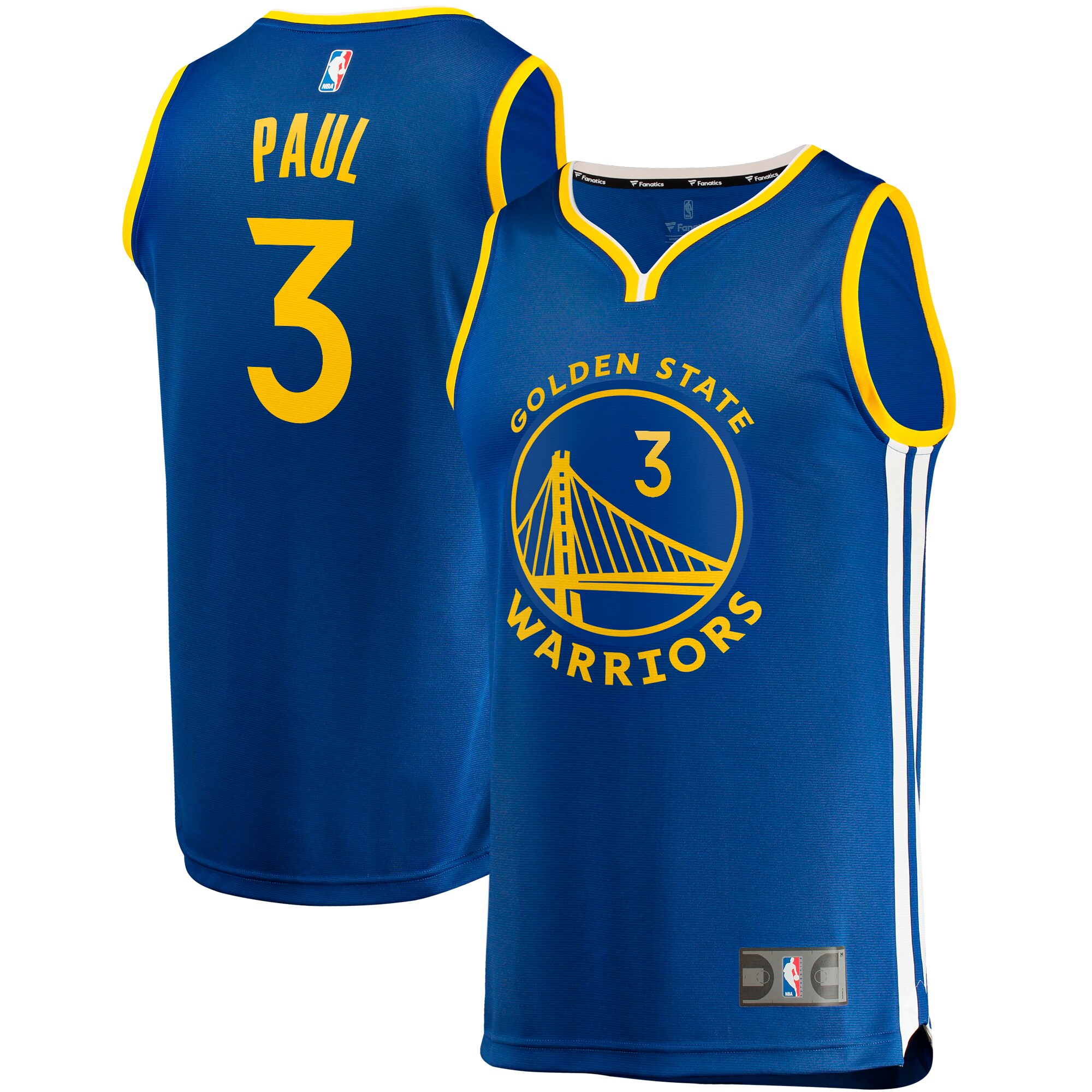 Chris Paul Golden State Warriors Fanatics Branded Fast Break Player Jersey - Icon Edition - Royal - vstockx