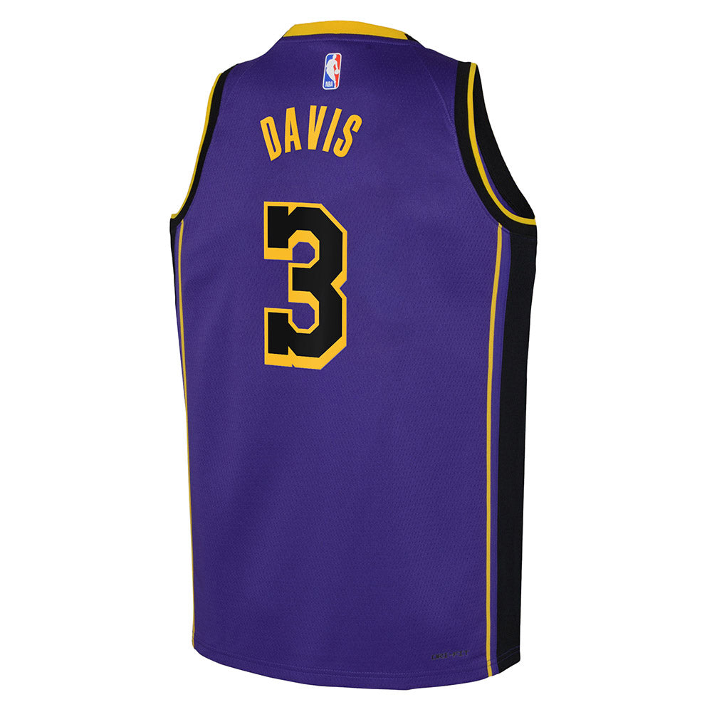 Youth Los Angeles Lakers Anthony Davis Statement Edition Jersey - Purple - vstockx