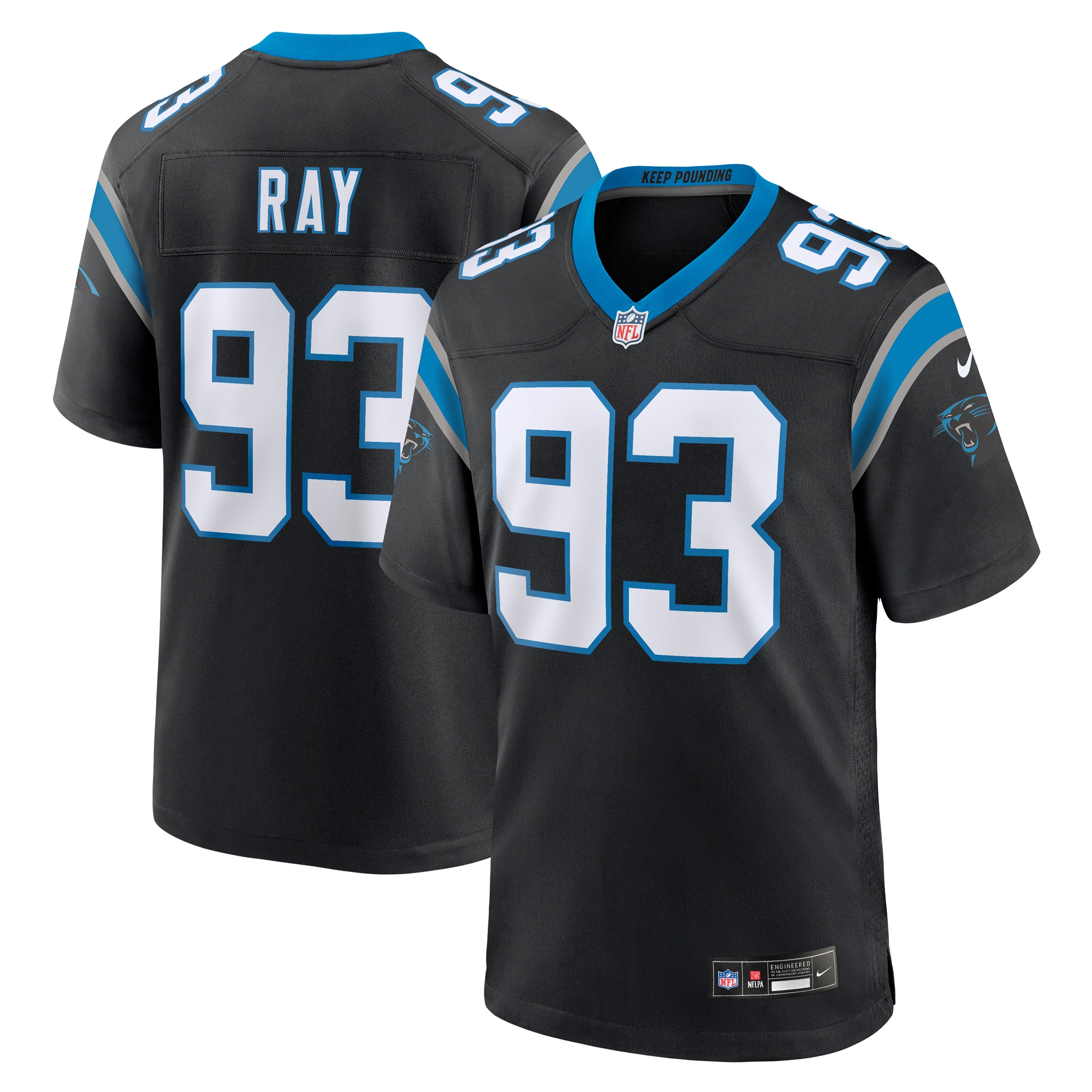 LaBryan Ray Carolina Panthers Nike Team Game Jersey - Black - vstockx