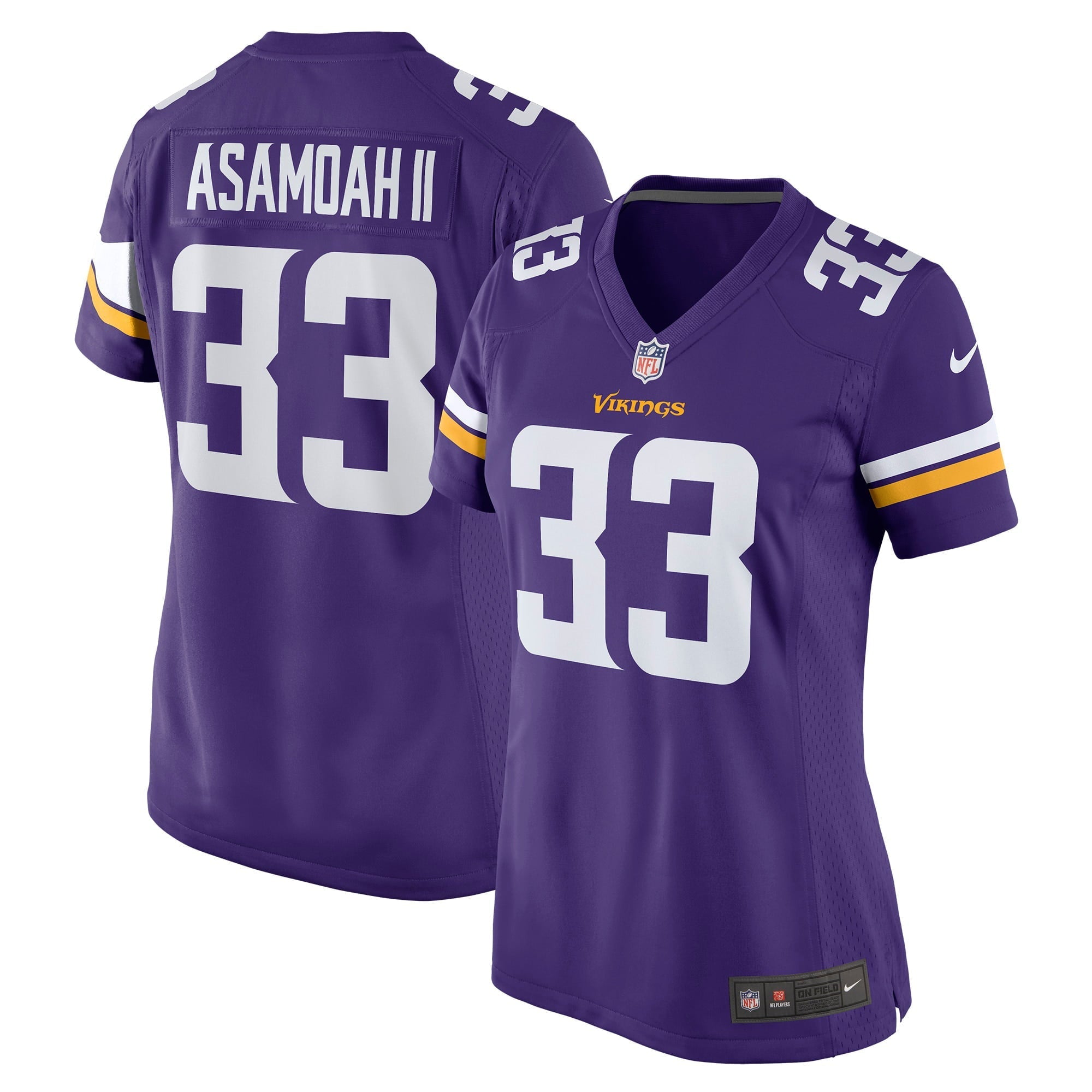 Women's Nike Brian Asamoah Purple Minnesota Vikings Player Game Jersey - vstockx