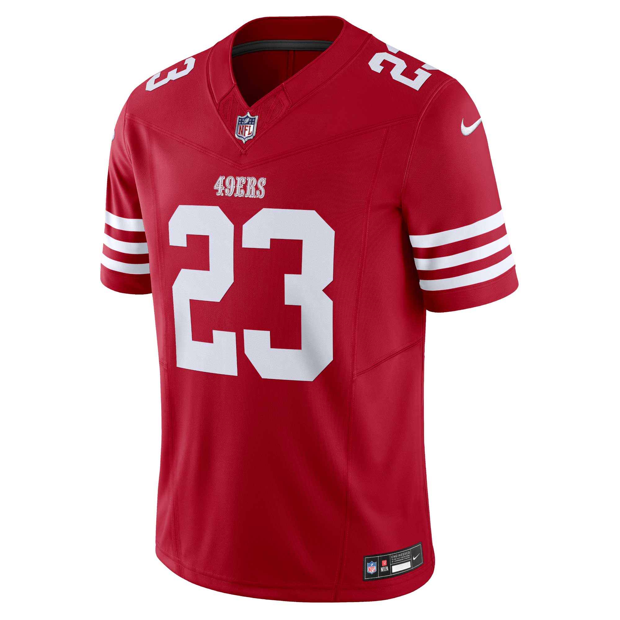 Christian McCaffrey San Francisco 49ers Nike Vapor F.U.S.E. Limited Jersey - Scarlet - vstockx