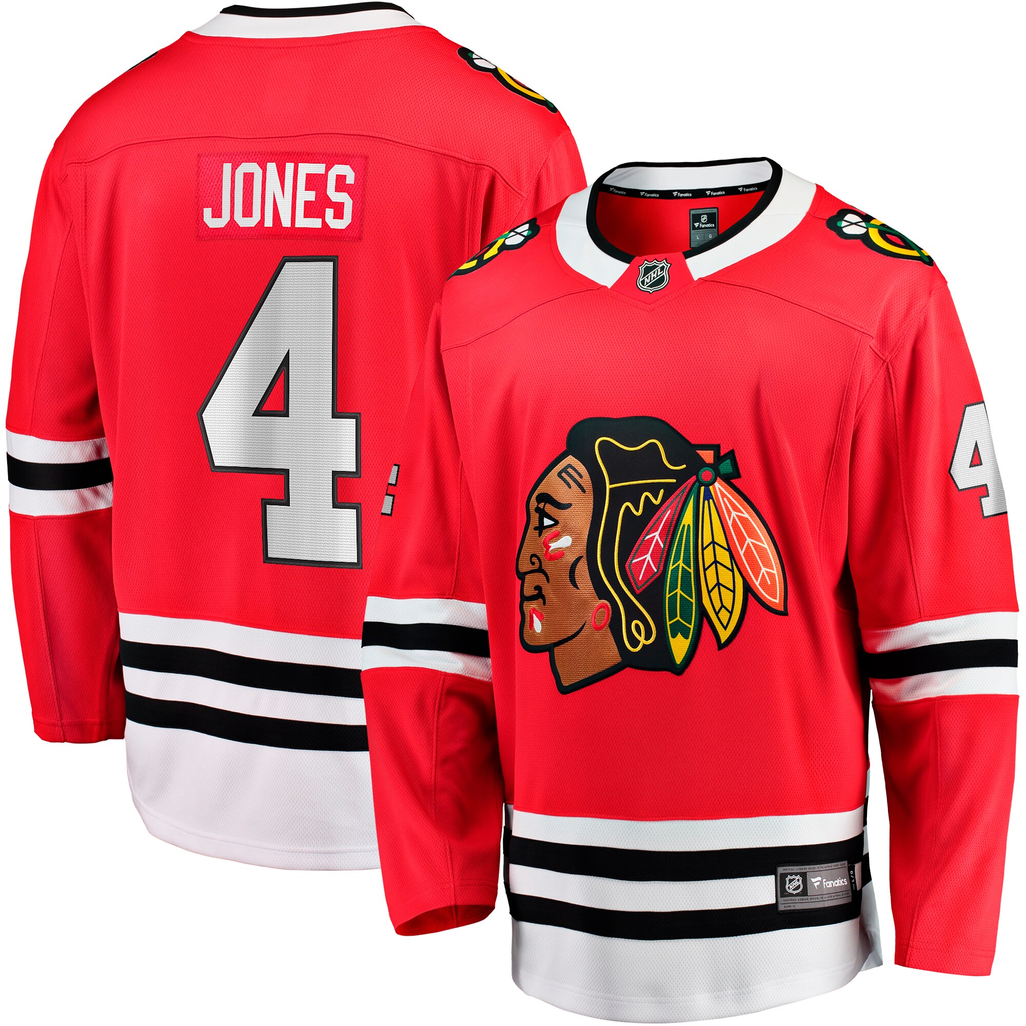 Seth Jones Chicago Blackhawks Fanatics Branded Home Breakaway Player Jersey - Red - vstockx