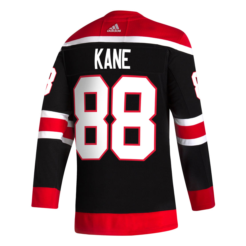 Men's Chicago Blackhawks Patrick Kane adidas Black Reverse Retro Premium Twill Authentic Team Jersey - vstockx