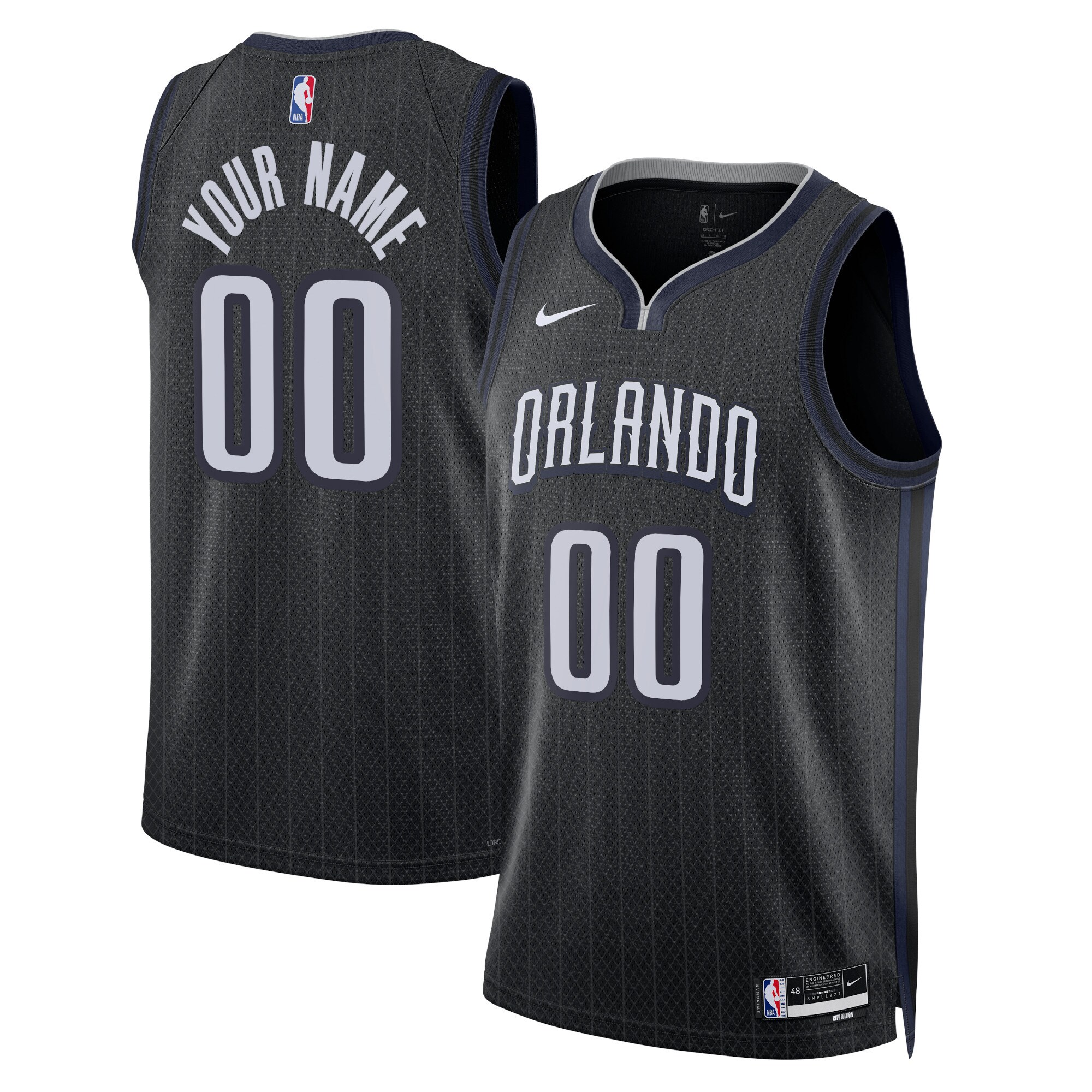 Orlando Magic Nike Unisex 2022/23 Swingman Custom Jersey - City Edition - Black - vstockx