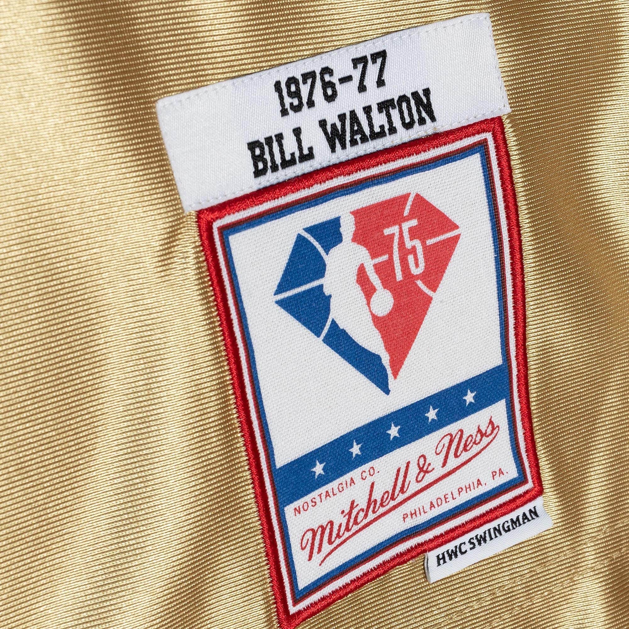 75th Anniversary Gold Swingman Bill Walton Portland Trail Blazers 1976-77 Jersey - vstockx