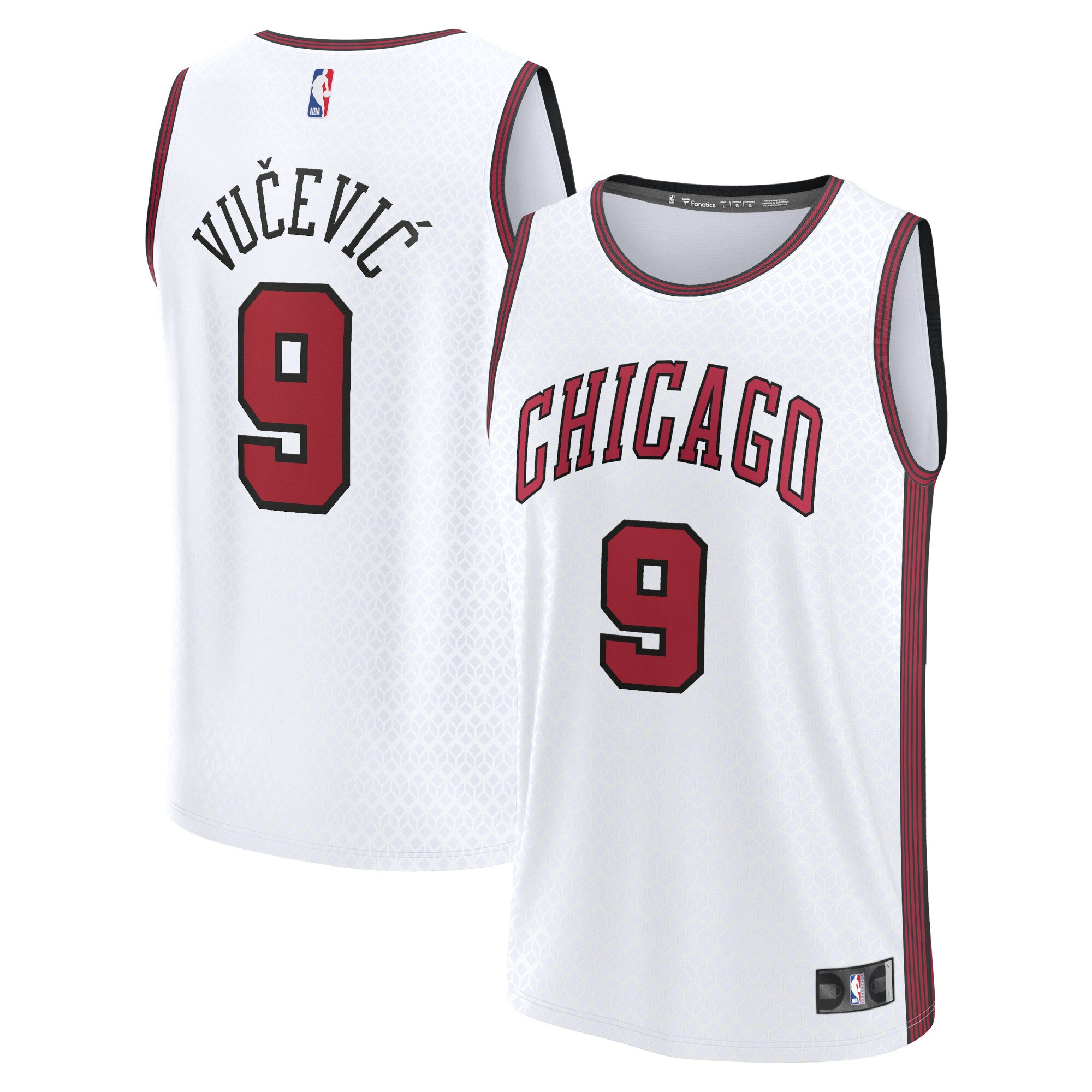 Nikola Vucevic Chicago Bulls Fanatics Branded 2022/23 Fastbreak Jersey - City Edition - White - vstockx