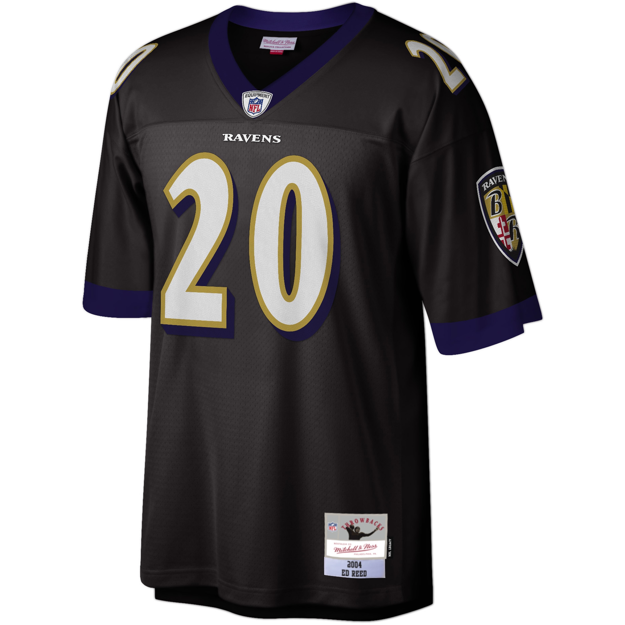 Ed Reed Baltimore Ravens Mitchell & Ness Legacy Replica Jersey - Black - vstockx