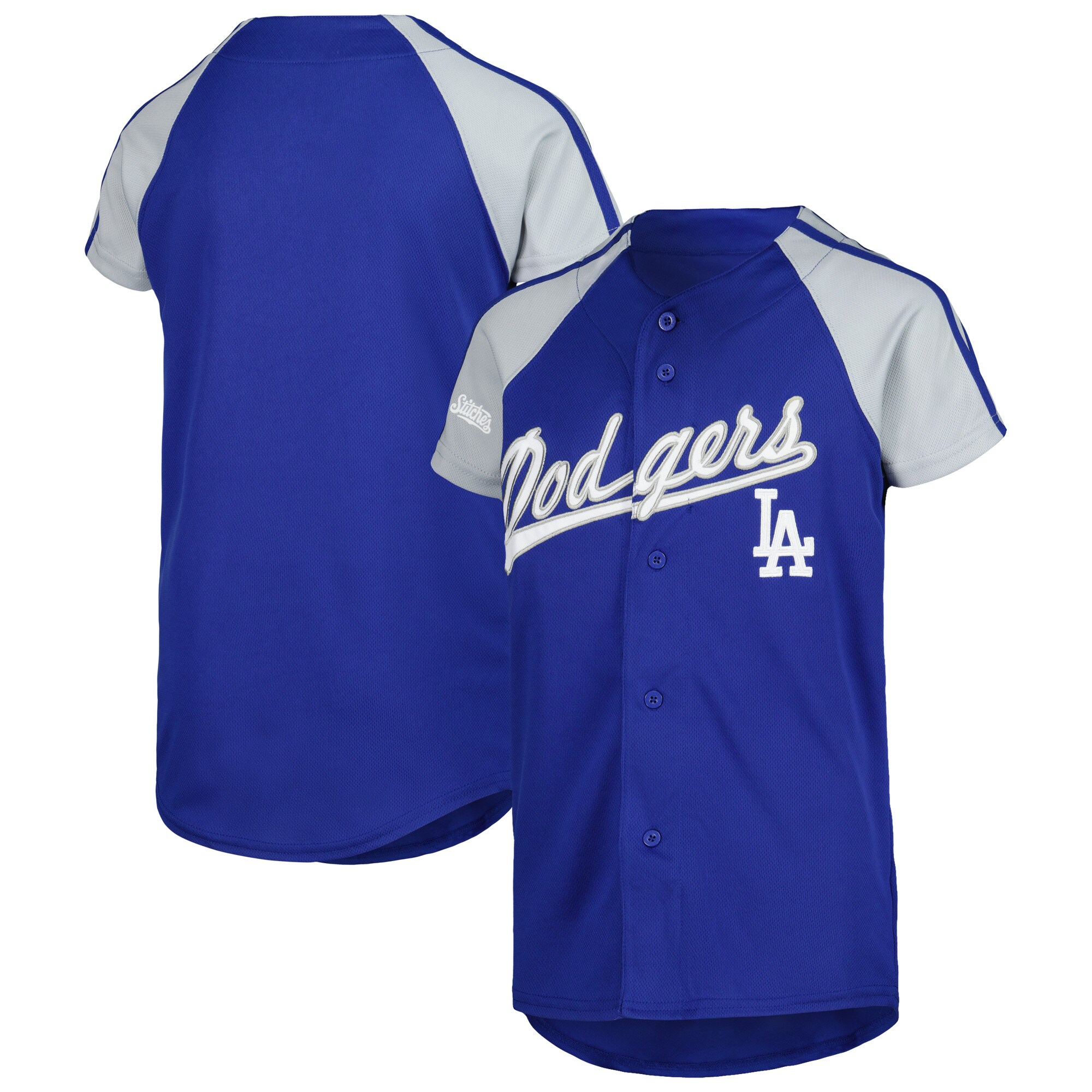 Los Angeles Dodgers Stitches Youth Team Jersey - Royal/Gray - vstockx