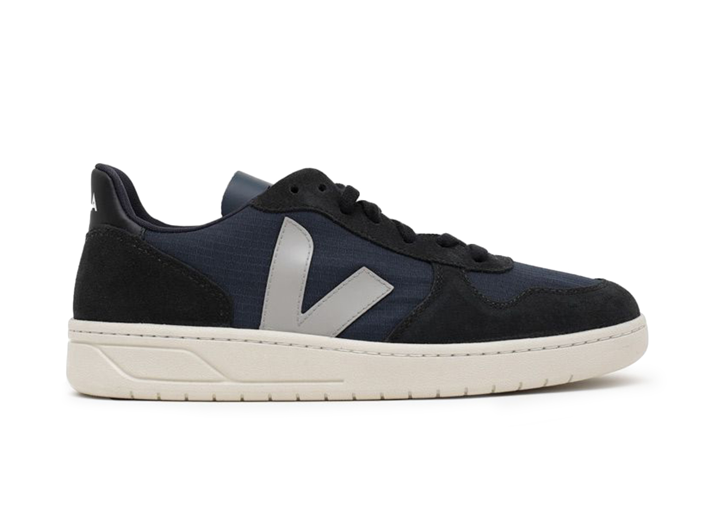 Veja V-10 Ripstop Nautico Oxford Grey Black - vstockx