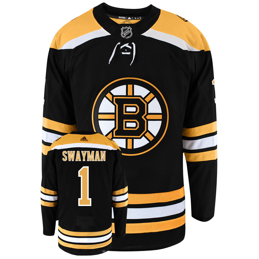 Jeremy Swayman Boston Bruins Adidas Primegreen Authentic NHL Hockey Jersey - vstockx