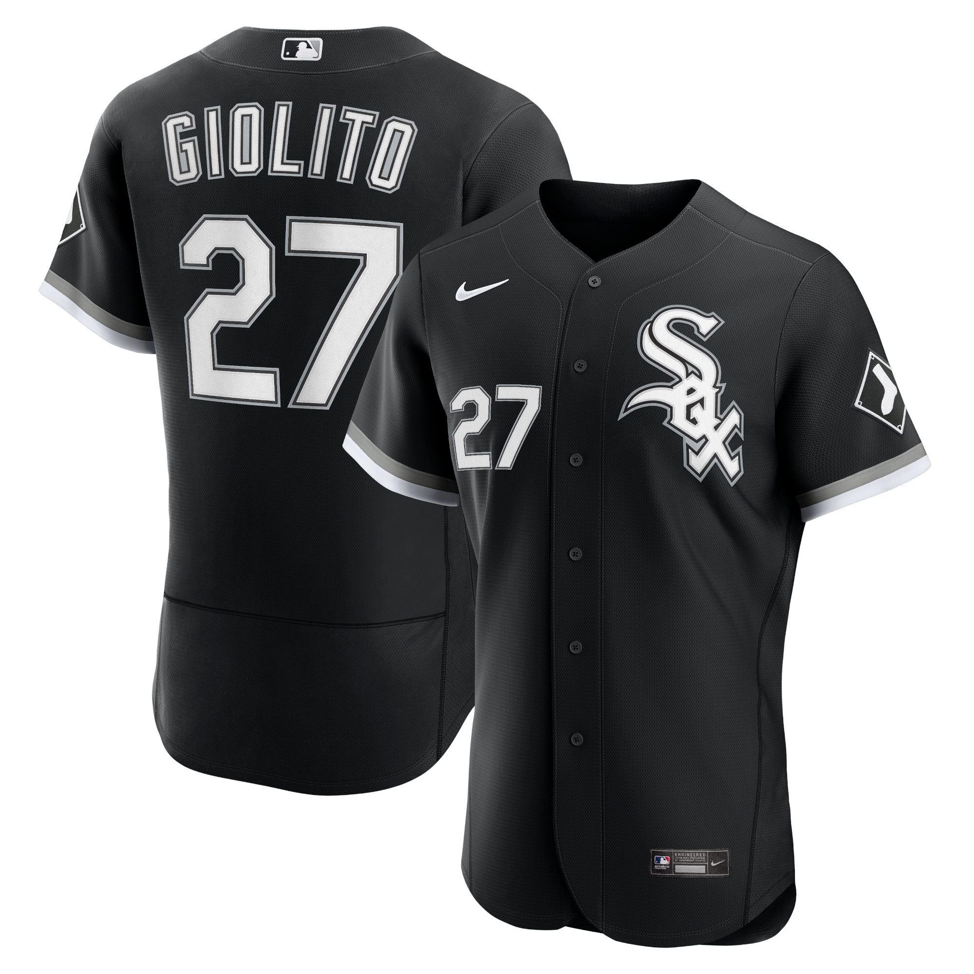 Lucas Giolito Chicago White Sox Nike Alternate Authentic Player Jersey - Black - vstockx