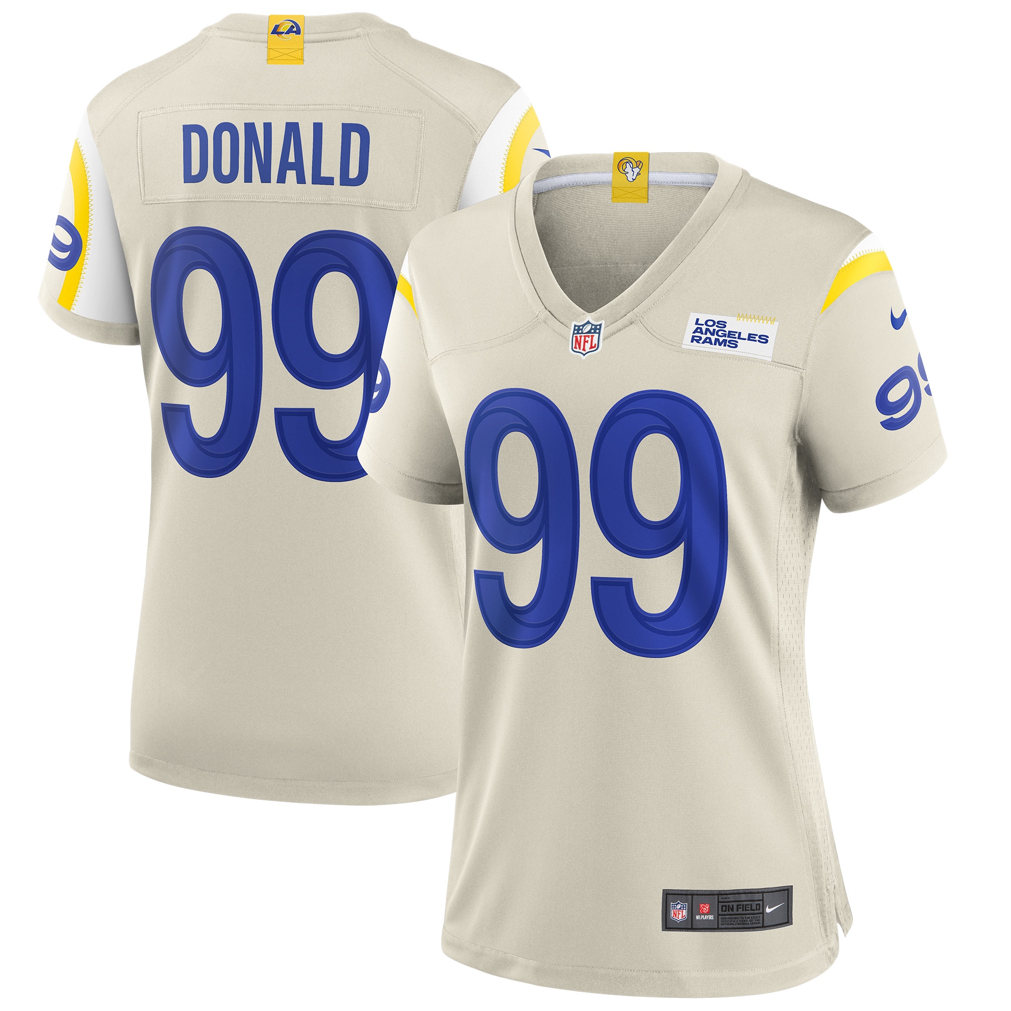 Aaron Donald Los Angeles Rams Nike Women's Player Game Jersey - Bone - vstockx