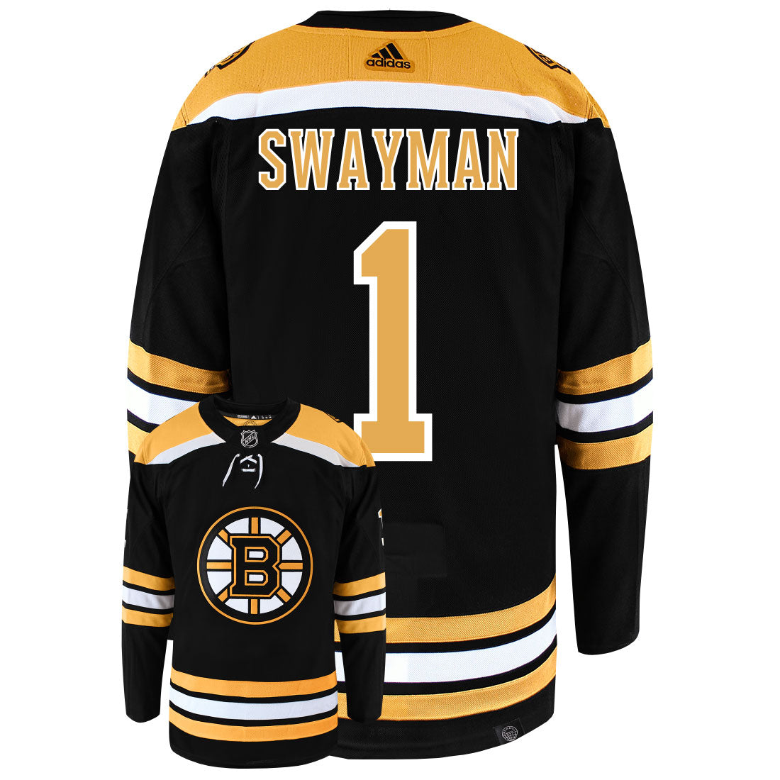 Jeremy Swayman Boston Bruins Adidas Primegreen Authentic NHL Hockey Jersey - vstockx