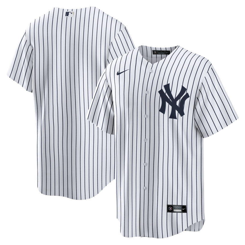 Men's New York Yankees White Home Replica Blank Team Jersey - vstockx
