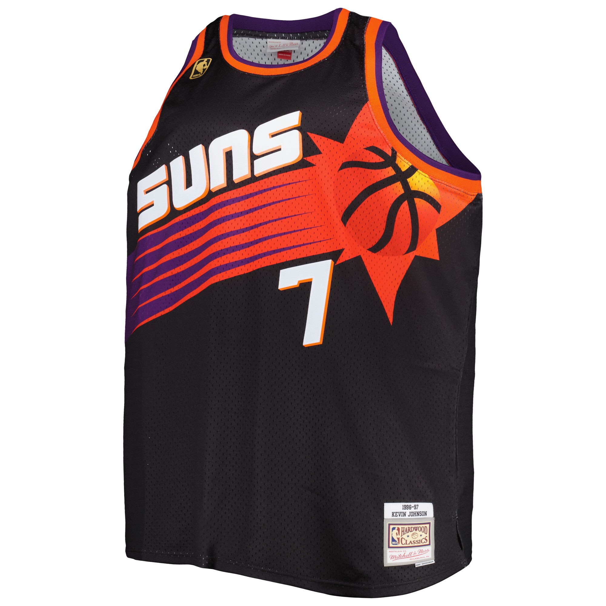 Kevin Johnson Phoenix Suns Mitchell & Ness Big & Tall Hardwood Classics 1996/97 Swingman Jersey - Black - vstockx