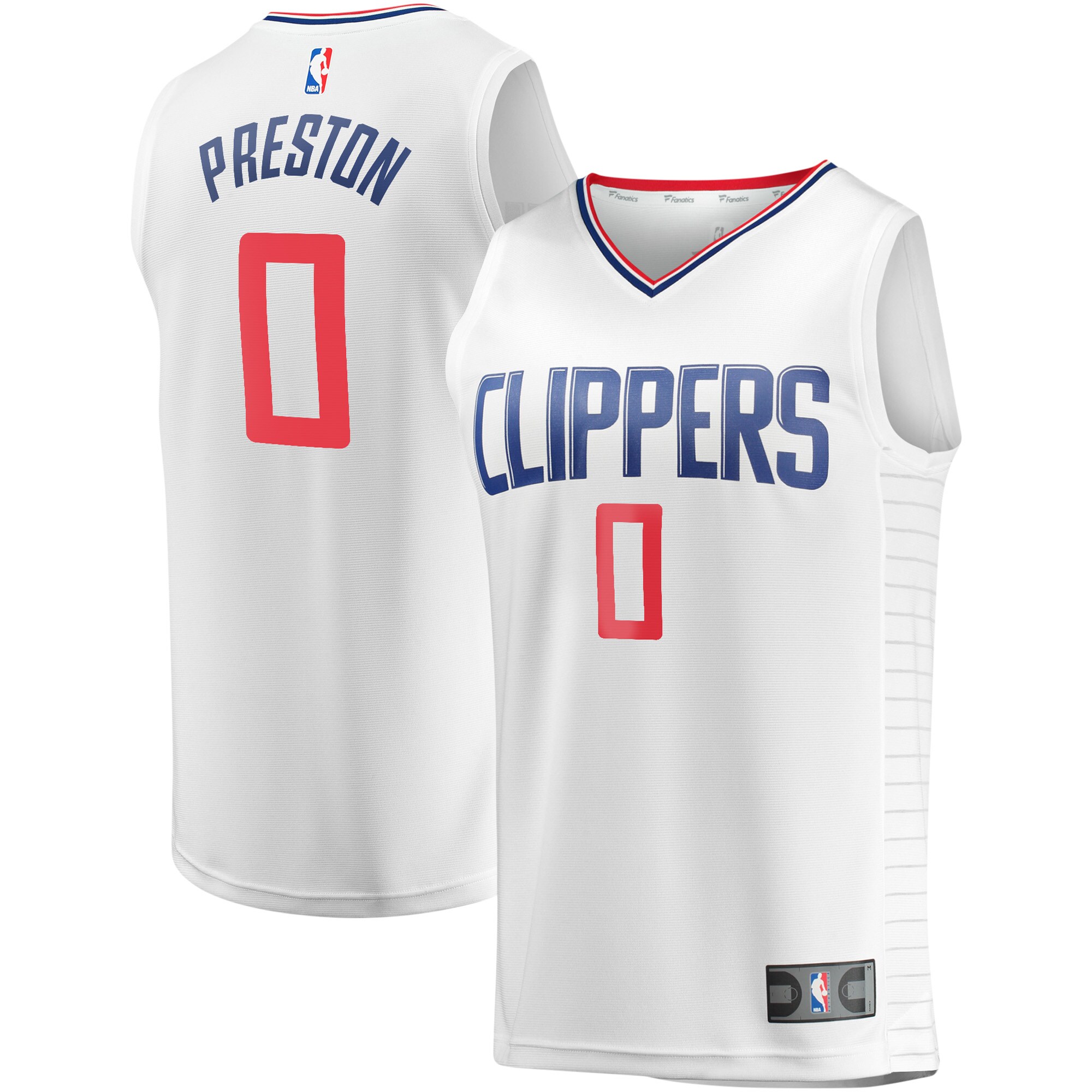 Jason Preston LA Clippers Fanatics Branded Youth Fast Break Player Jersey - Association Edition - White - vstockx