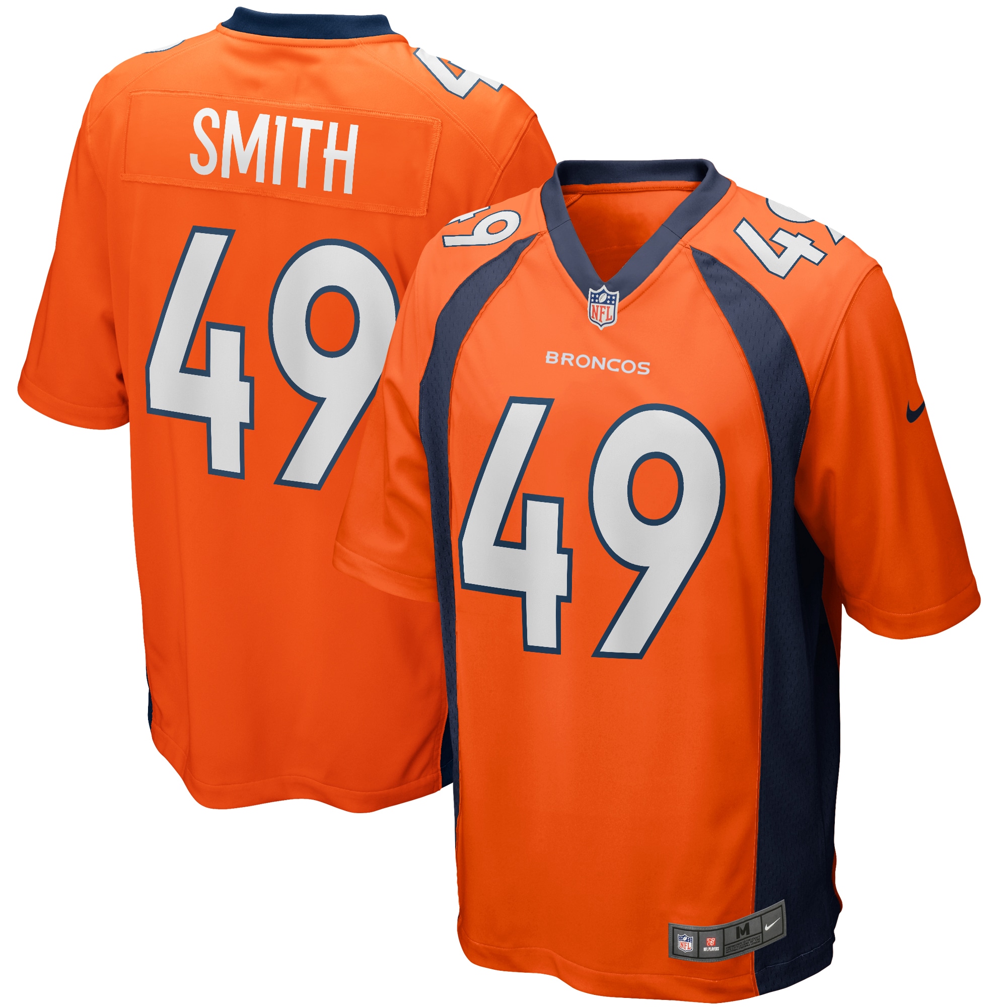 Dennis Smith Denver Broncos Nike Game Retired Player Jersey - Orange - vstockx