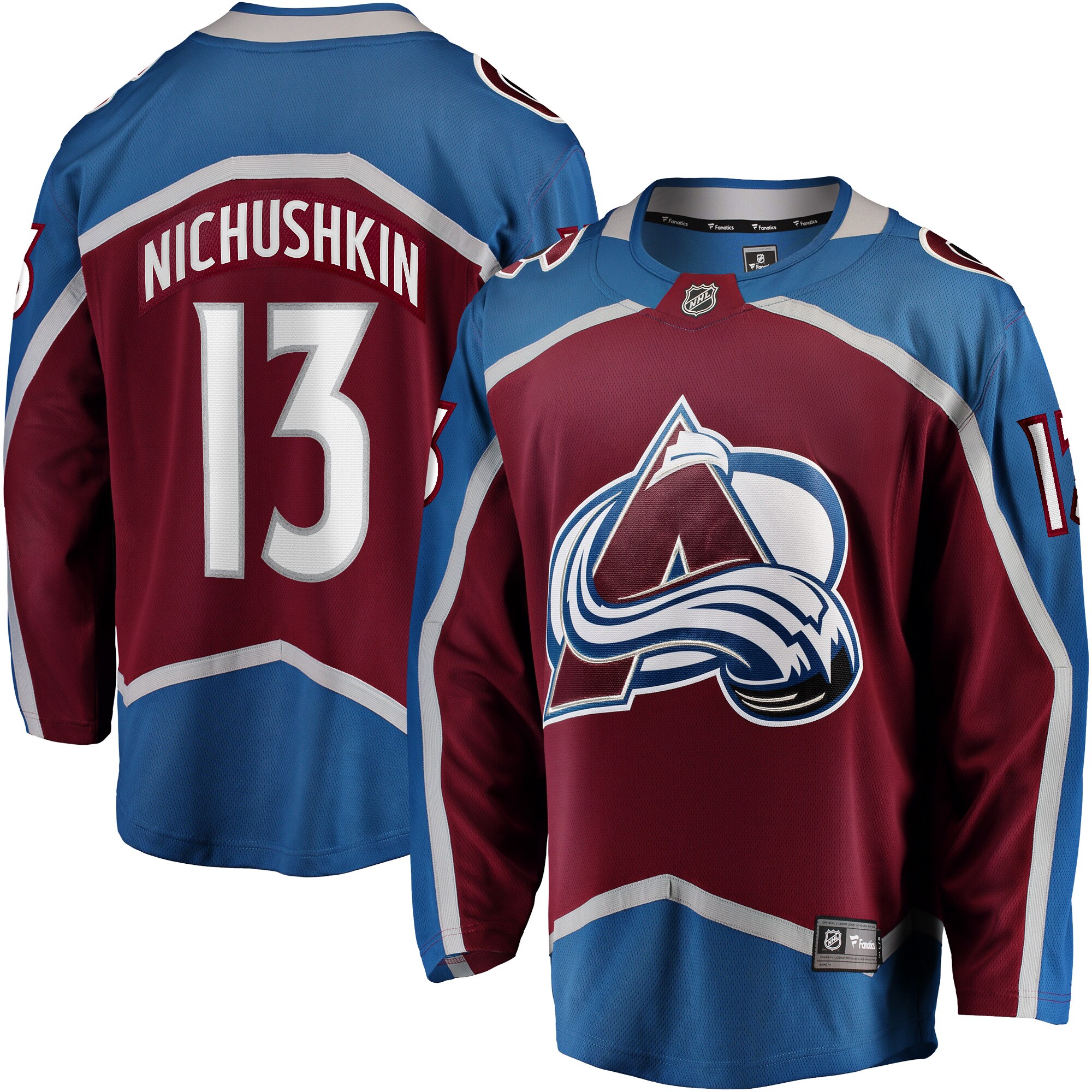 Valeri Nichushkin Colorado Avalanche Fanatics Branded Breakaway Player Jersey - Burgundy - vstockx