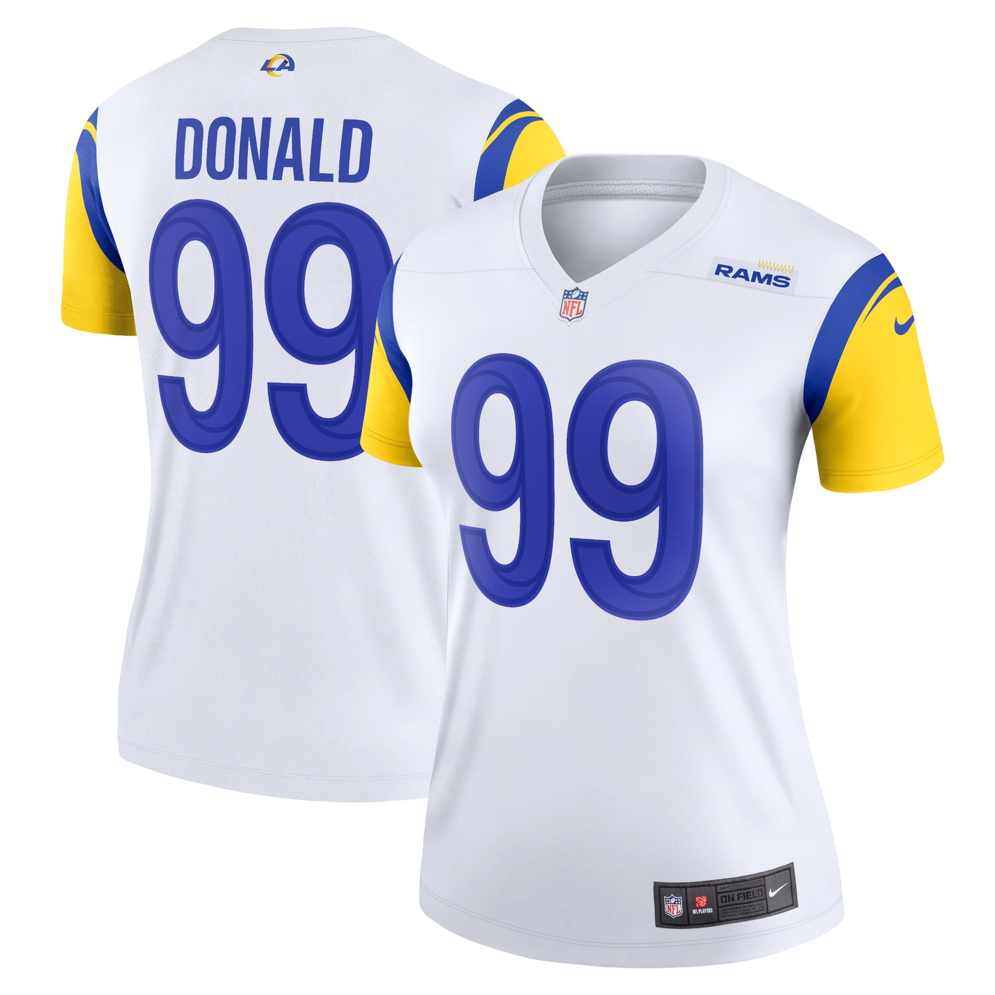 Women's Nike Aaron Donald White Los Angeles Rams Legend Jersey - vstockx