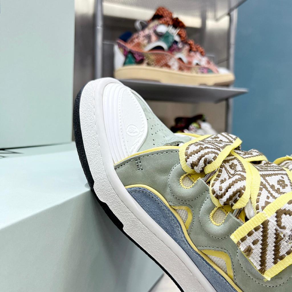 Lanvin Curb Sneaker Blue Grey - vstockx