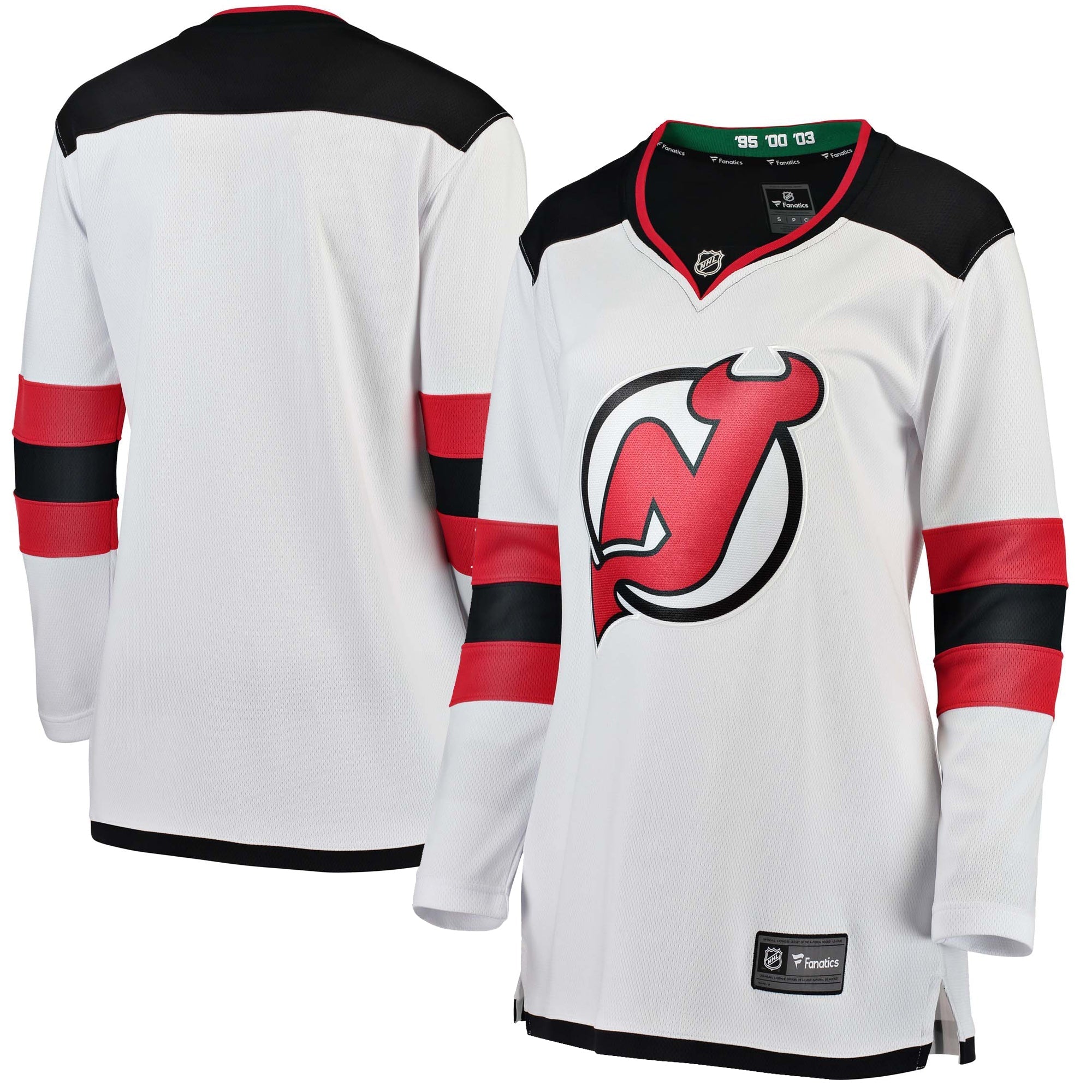 Women's Fanatics Branded White New Jersey Devils Away Breakaway Jersey - vstockx