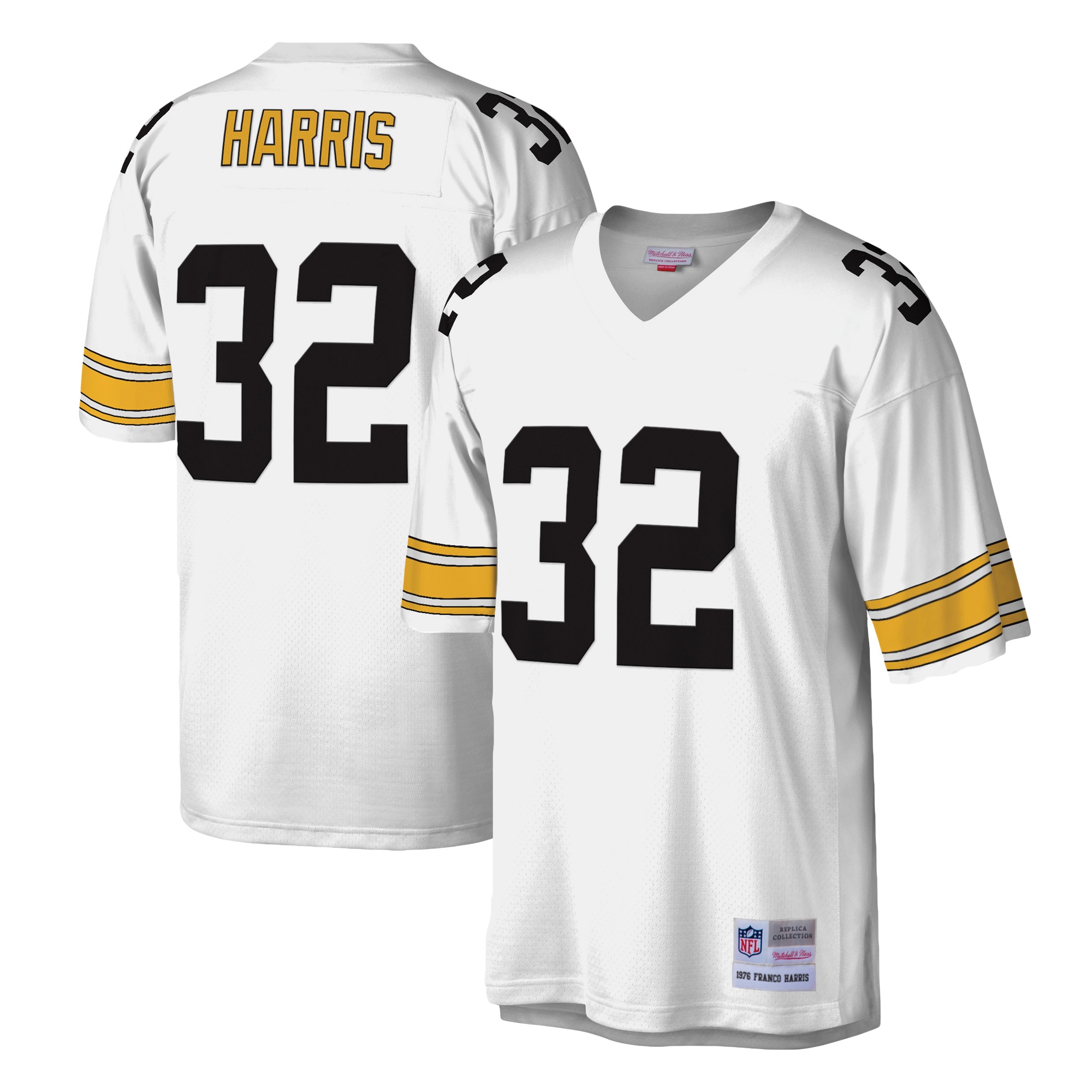 Franco Harris Pittsburgh Steelers Mitchell & Ness Legacy Replica Jersey - White - vstockx