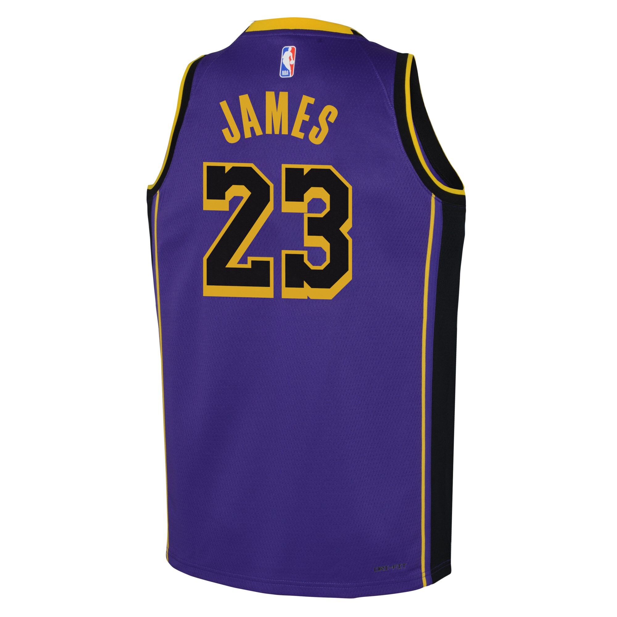 LeBron James Los Angeles Lakers Jordans Brand Youth Performance Swingman Jersey - Statement - Purple - vstockx