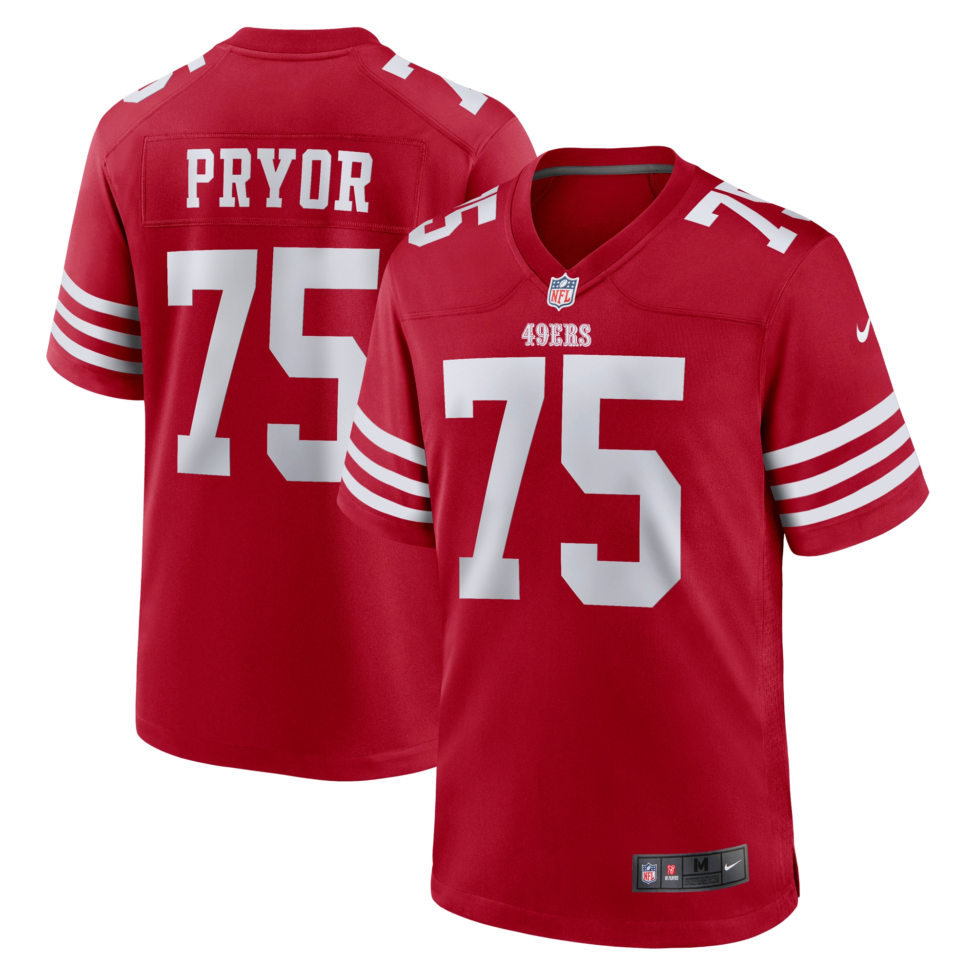 Matt Pryor San Francisco 49ers Nike Game Jersey - Scarlet - vstockx
