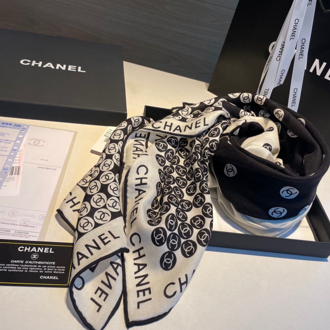 Streetwear Scarf CHANEL 329011 SIZE:140*140cm - vstockx