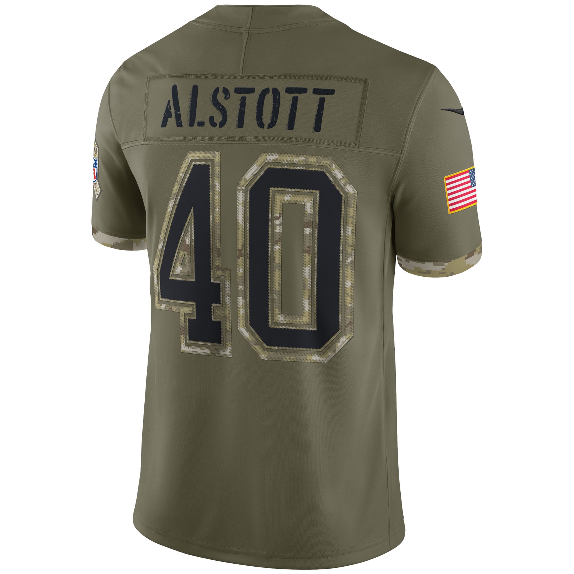 Mike Alstott Tampa Bay Buccaneers 2022 Salute To Service Retired Player Limited Jersey - Olive - vstockx