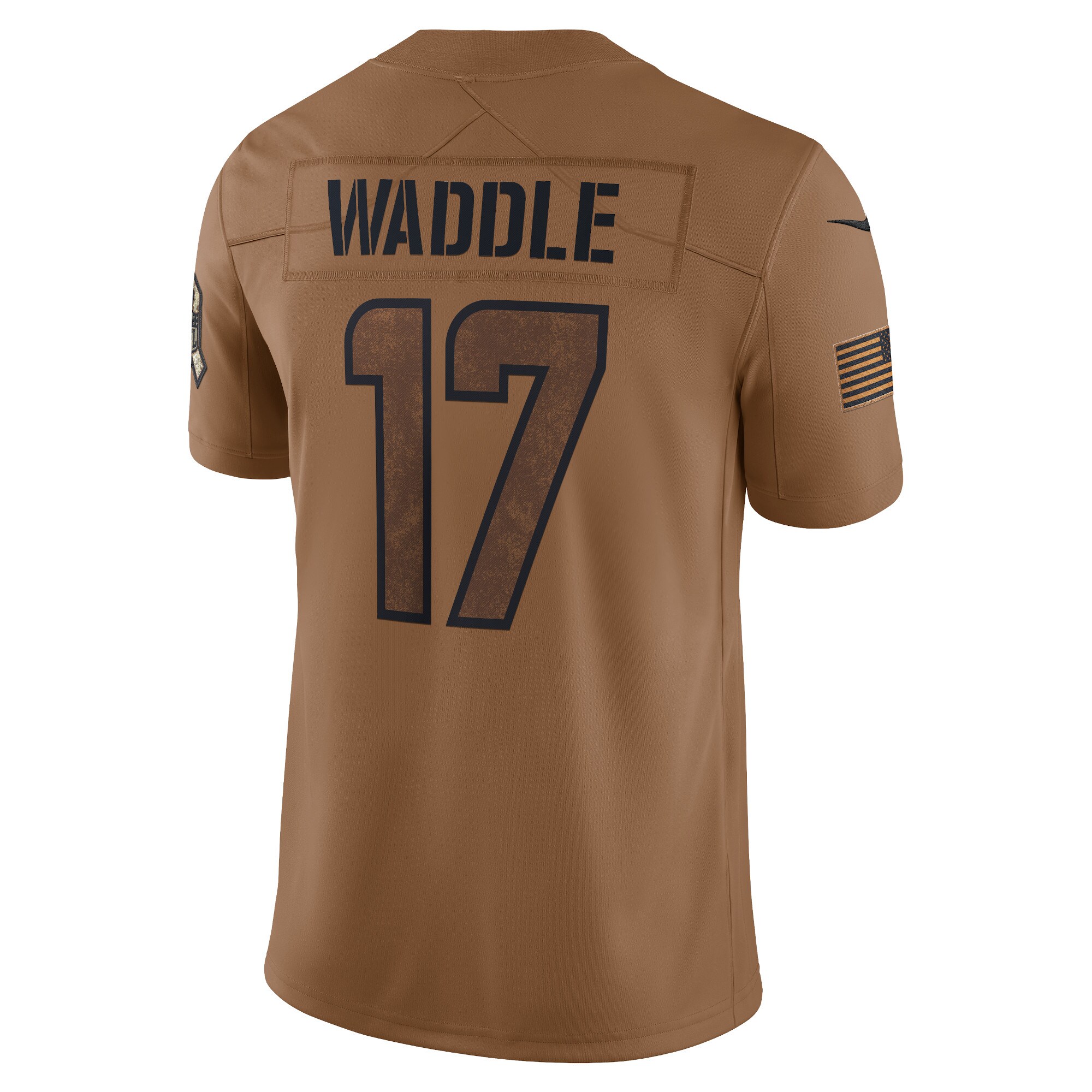 Jaylen Waddle Miami Dolphins Nike 2023 Salute To Service Limited Jersey - Brown - vstockx