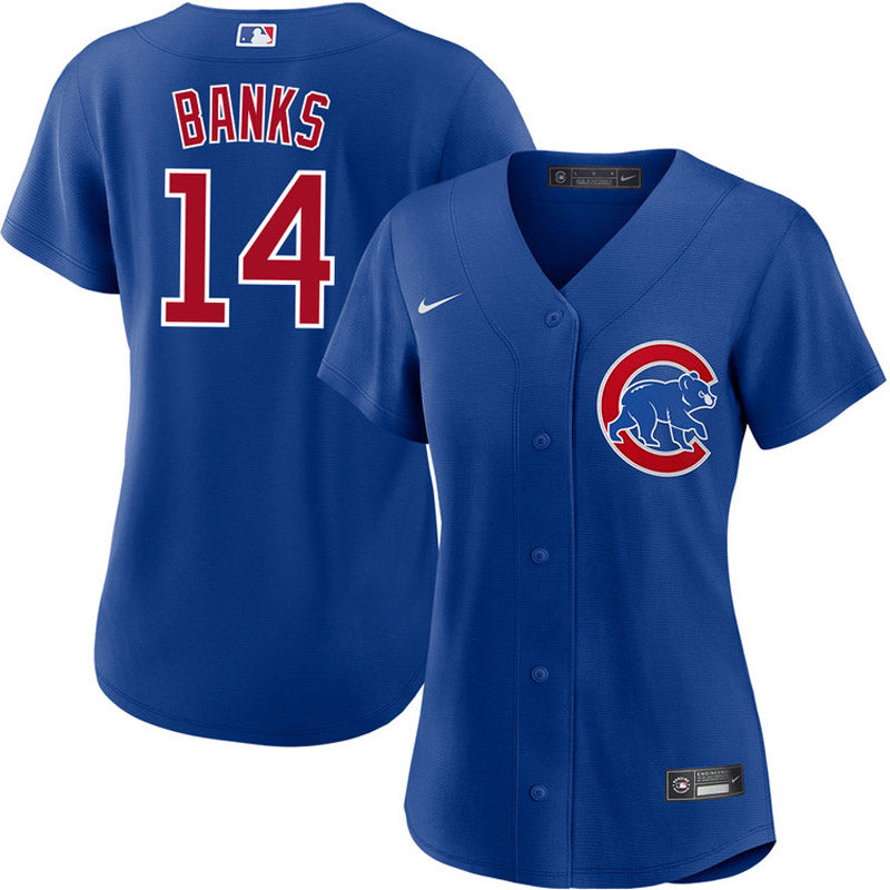 Women's Chicago Cubs Ernie Banks Replica Alternate Jersey - Royal - vstockx
