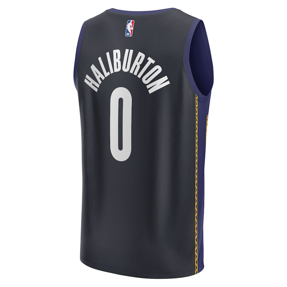 Youth Indiana Pacers Tyrese Haliburton City Edition Jersey - Blue - vstockx