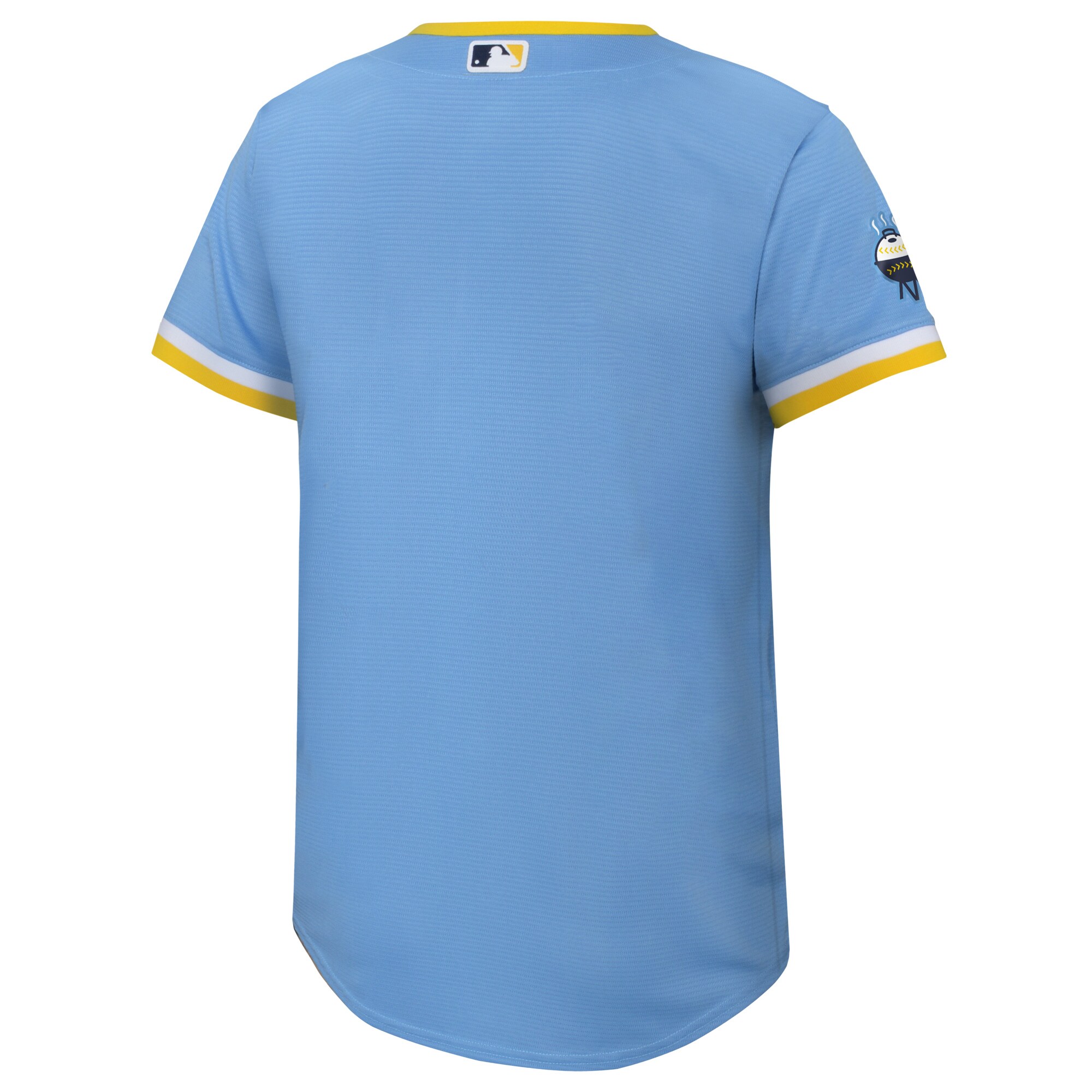 Milwaukee Brewers Nike Youth 2022 City Connect Replica Team Jersey - Powder Blue - vstockx