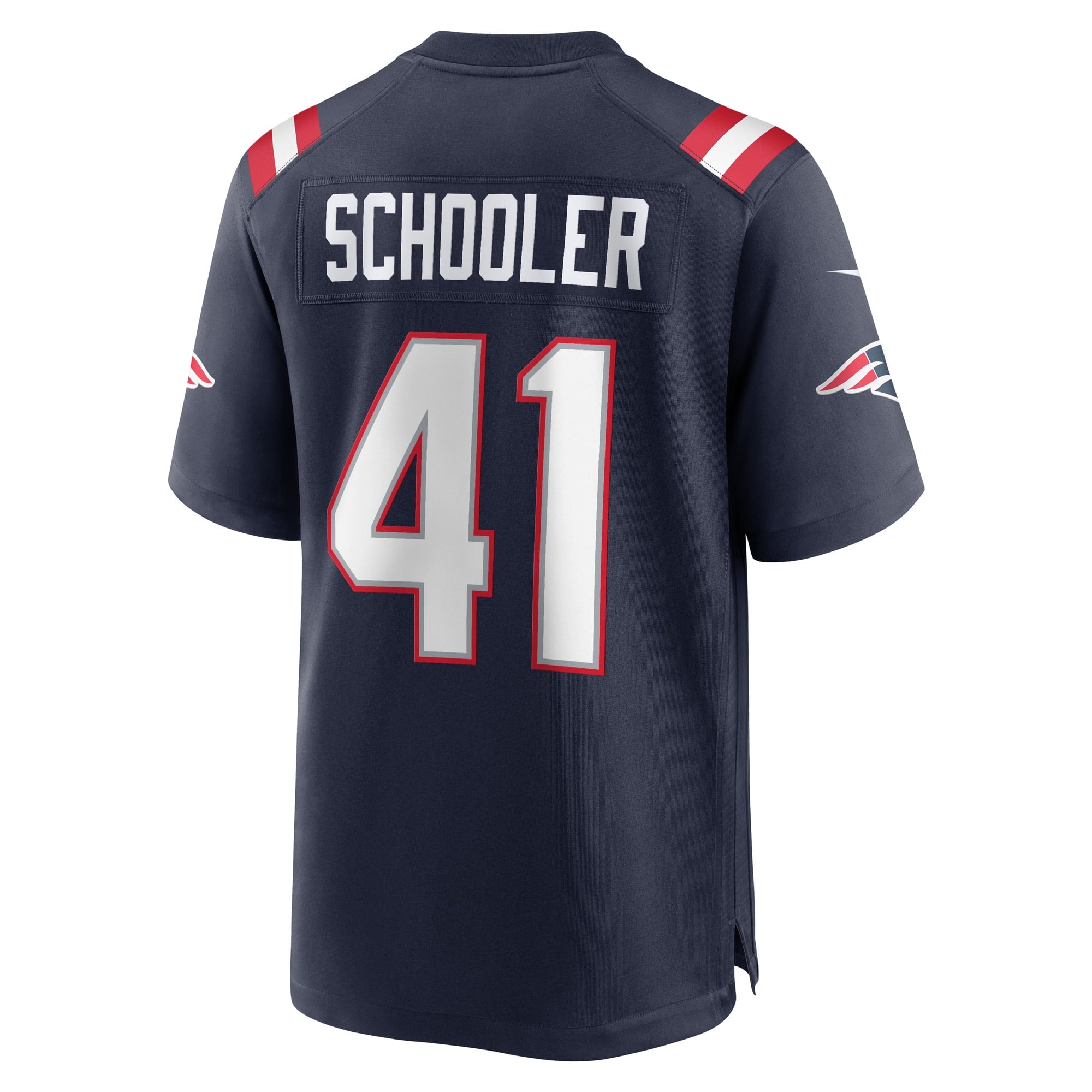 Men's Nike Brenden Schooler Navy New England Patriots Game Player Jersey - vstockx