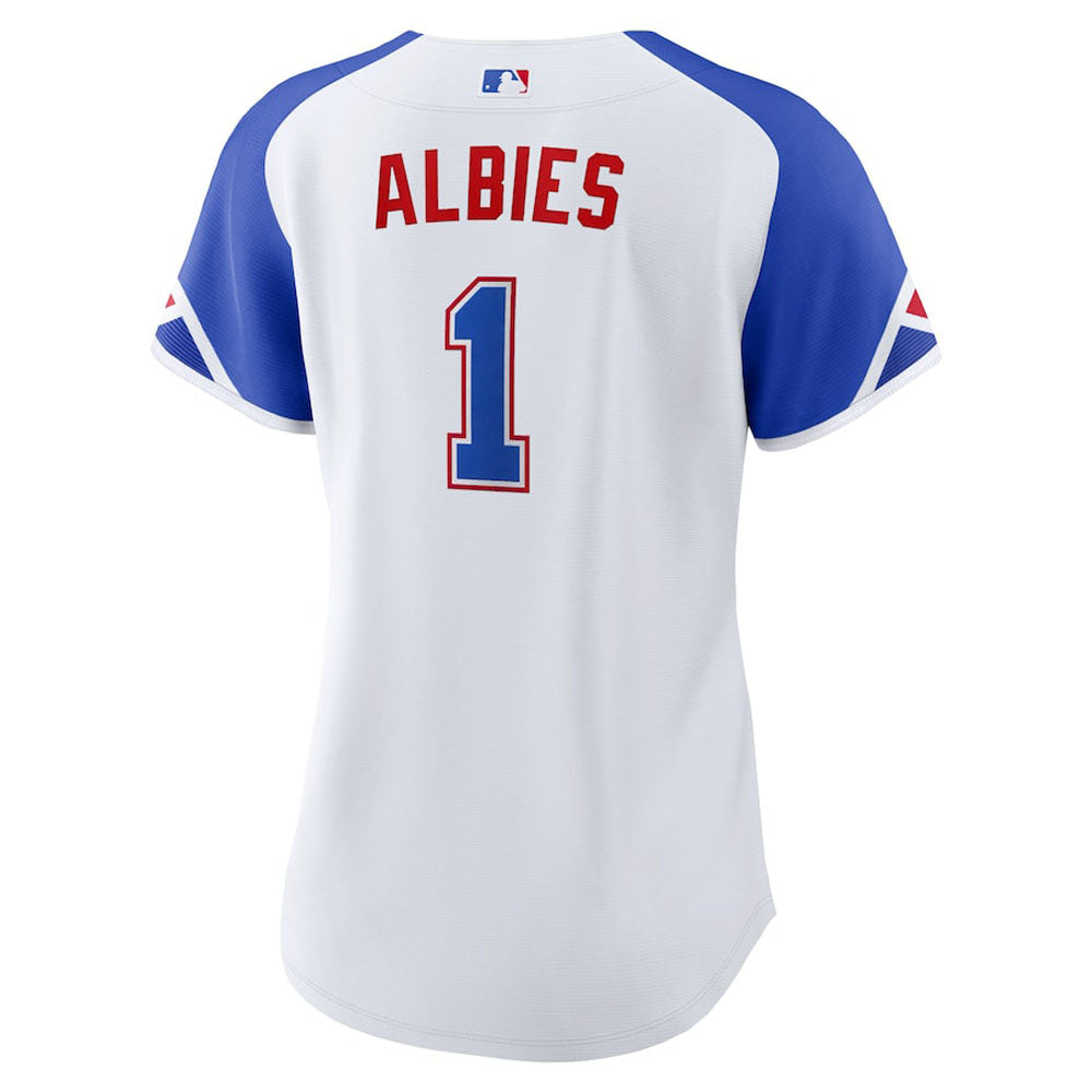 Women's Atlanta Braves Ozzie Albies 2023 City Connect Replica Jersey - White - vstockx