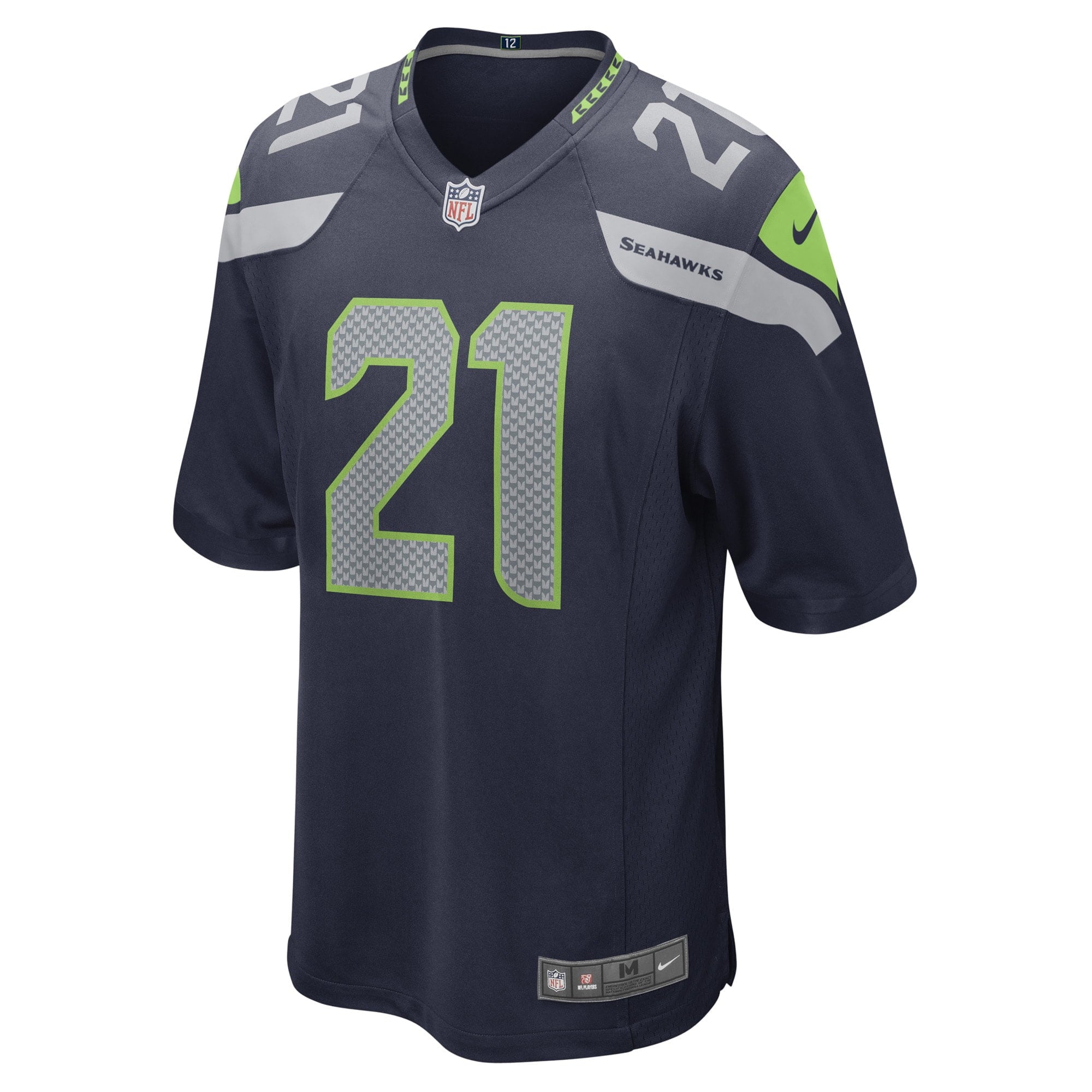 Men's Nike Artie Burns College Navy Seattle Seahawks Game Player Jersey - vstockx